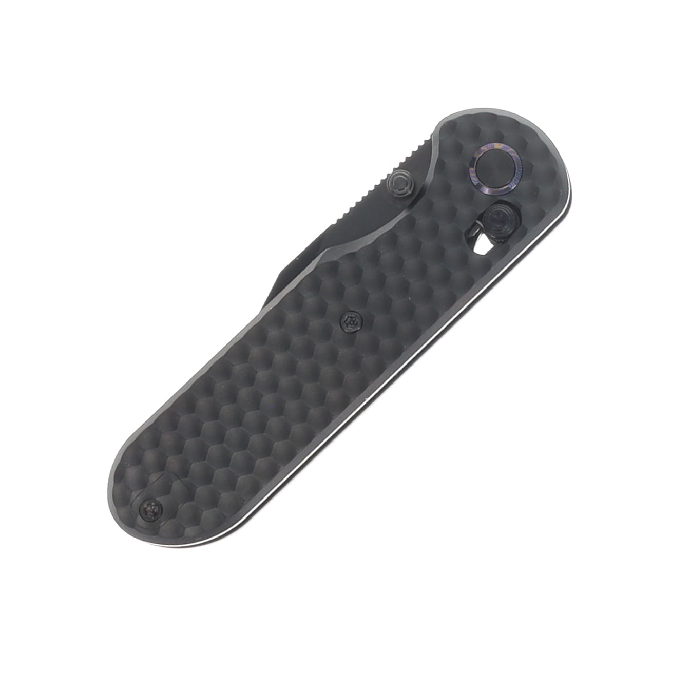GEO Knife Ethereal Cutter Black DLC M390 Blade Black DLC Titanium Handle Axis lock GEO2401D View 5