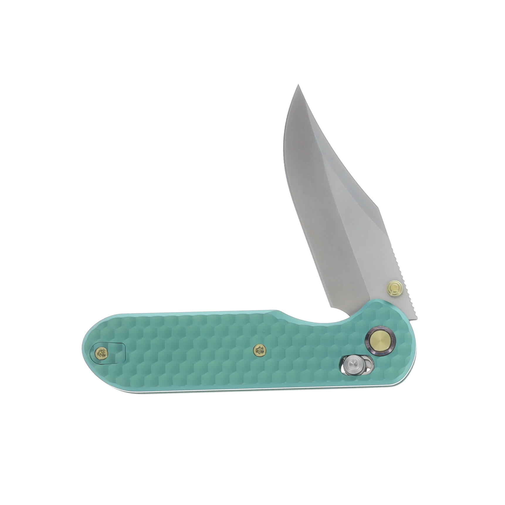 GEO Knife Ethereal Cutter Green Stonewash 3in Plain Stonewash Clip Point GEO2401H View 3