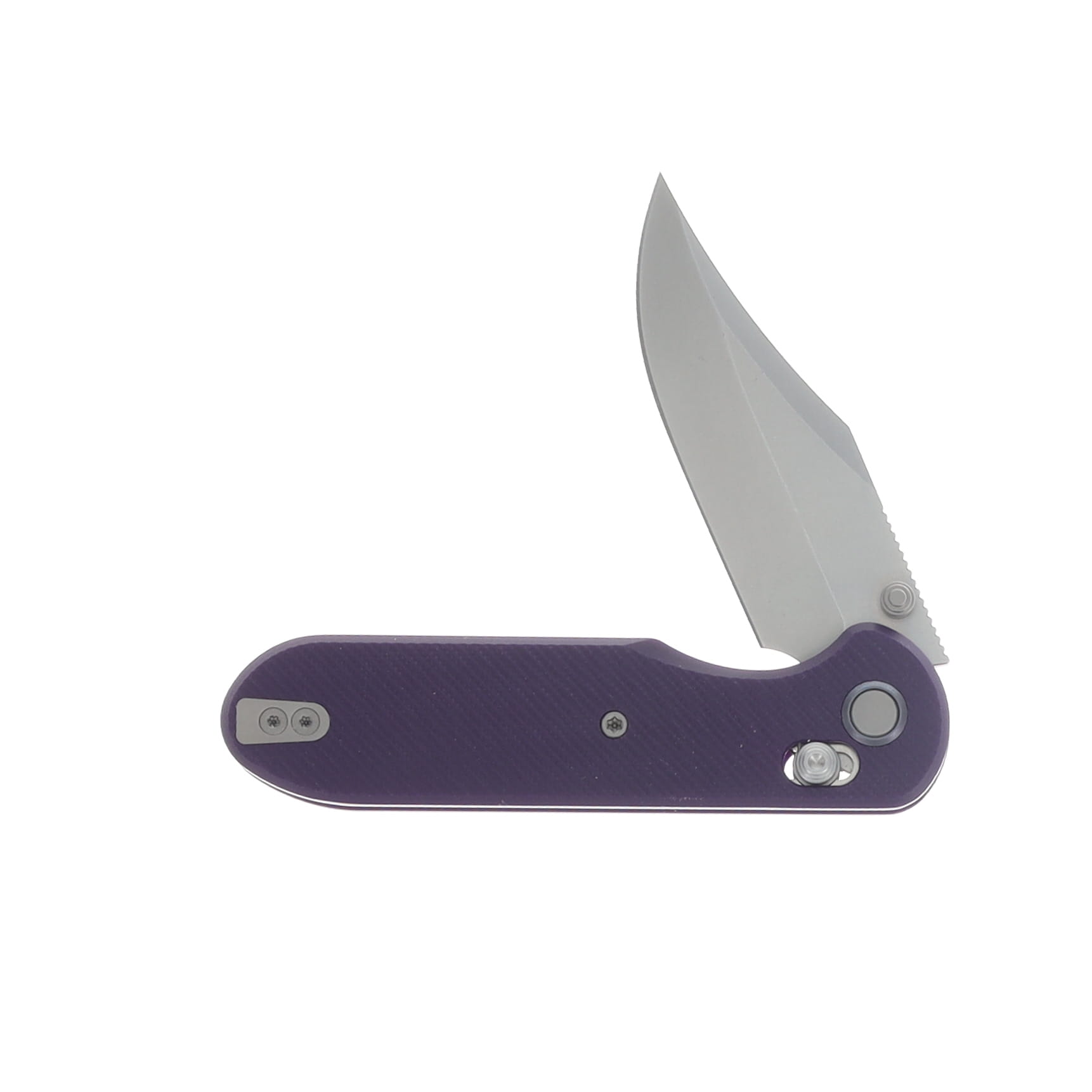 GEO Knife Ethereal Cutter Purple 3in Plain Stonewash Clip Point GEO2401L View 3