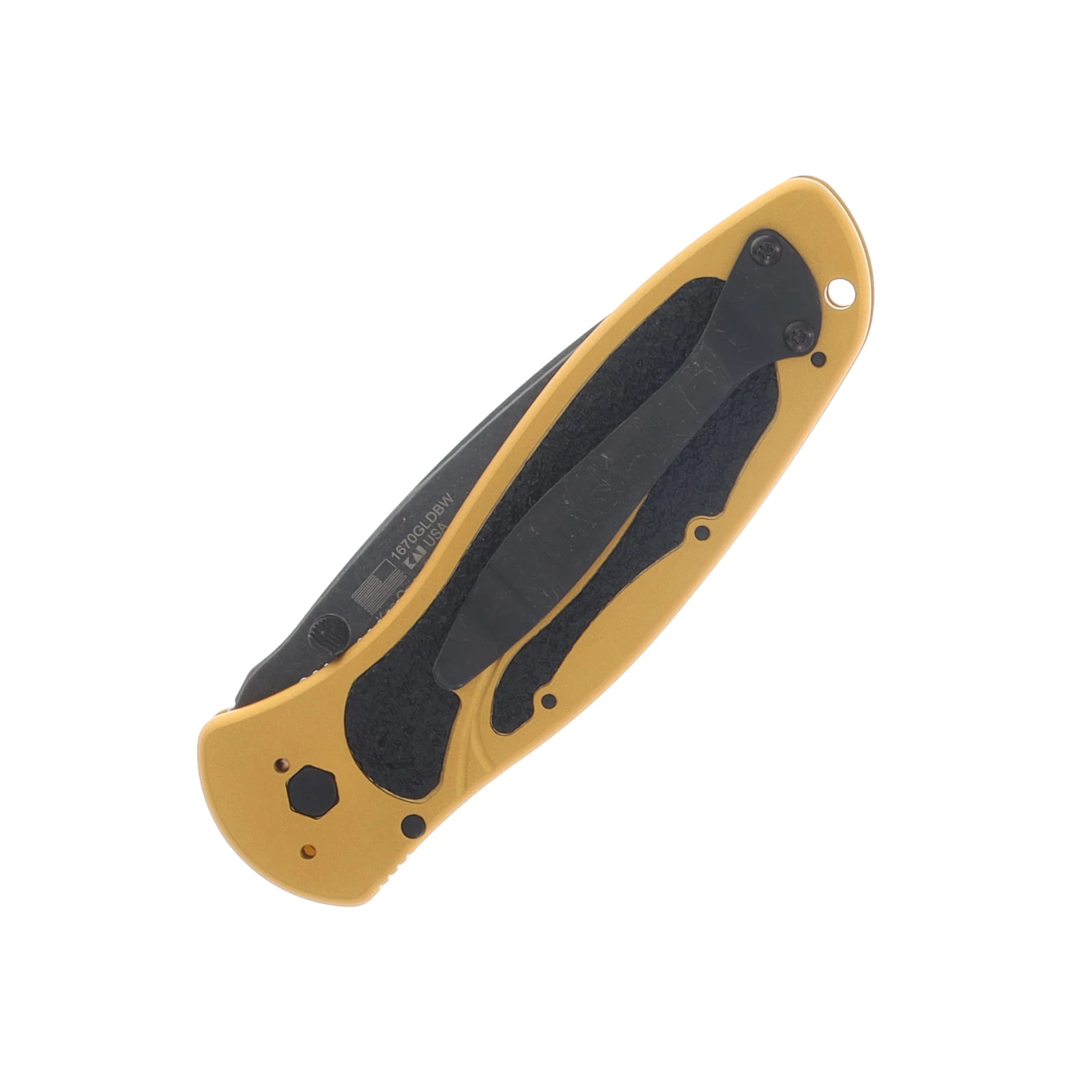 Kershaw Blur Gold Handle Blackwash Blade KS1670GLDBW View 4