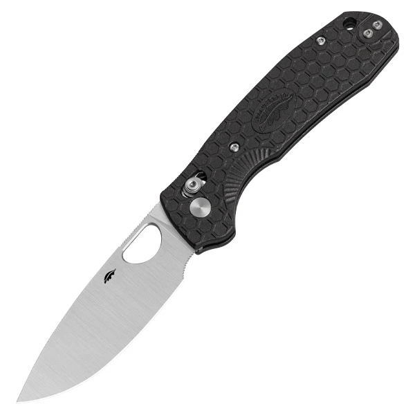 Honey Badger Large Drop Point Crossbolt Lock Folding Knife Satin/Black HB6001 View 1