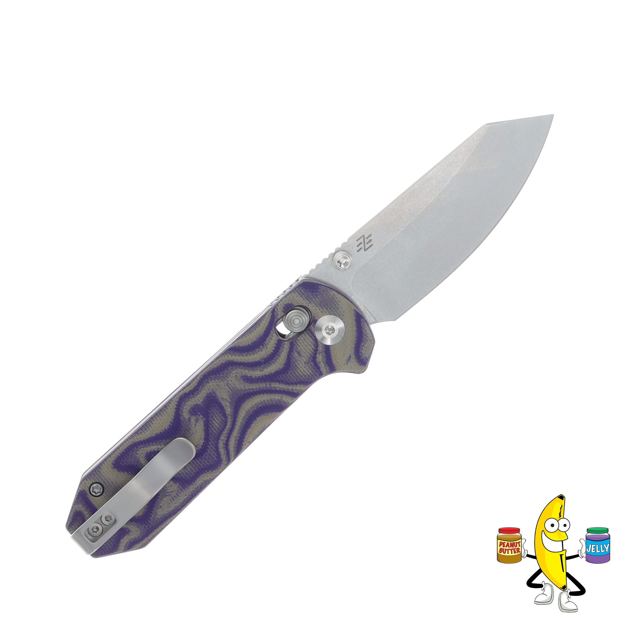 CIVIVI SMKW Exclusive Yonder Folding Knife Peanut Butter & Jelly G-10/Stonewash 14C28N C23073-3 View 2