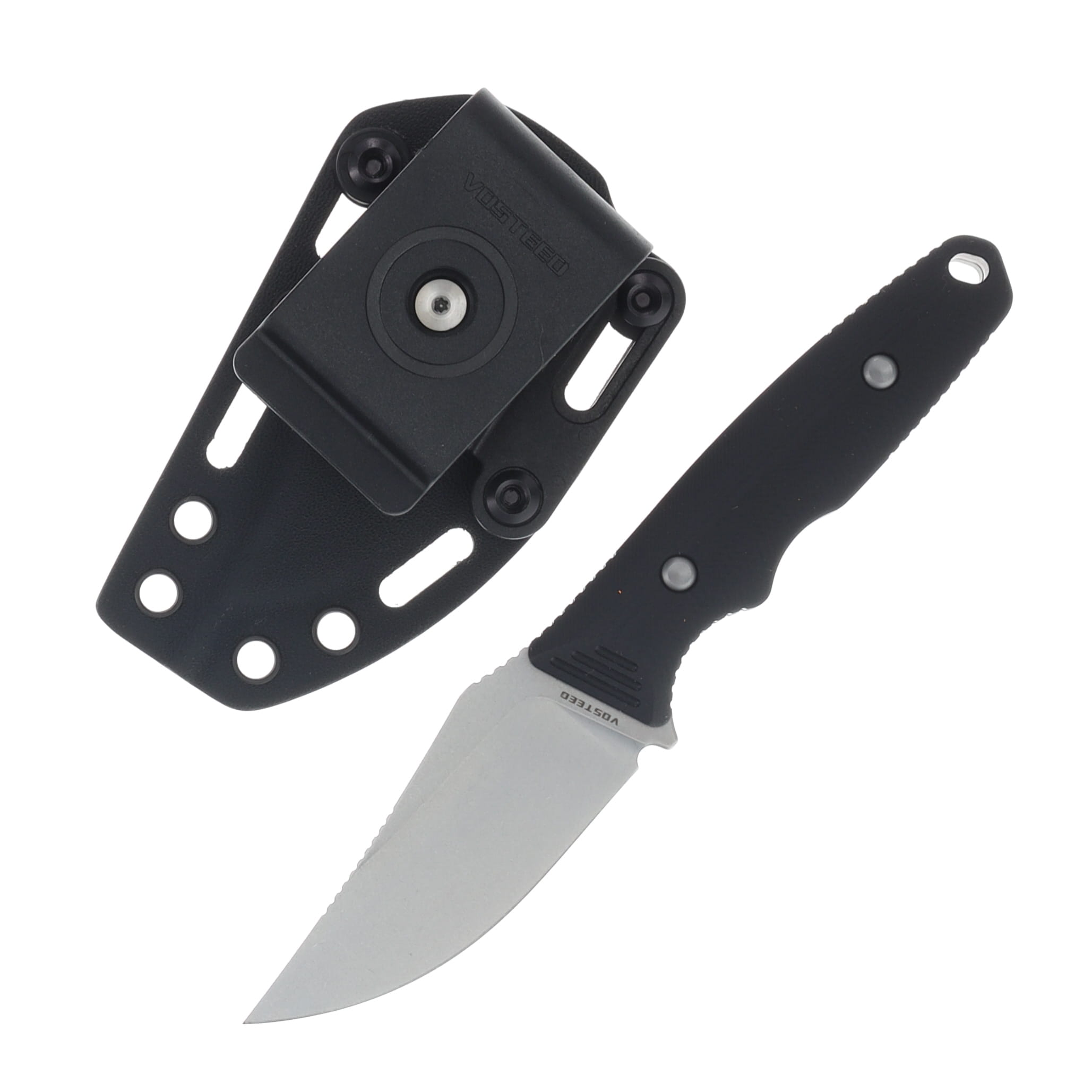 Vosteed H-Back Fixed Blade Knife Stonewash Nitro-V/Black G-10 D0404 View 2