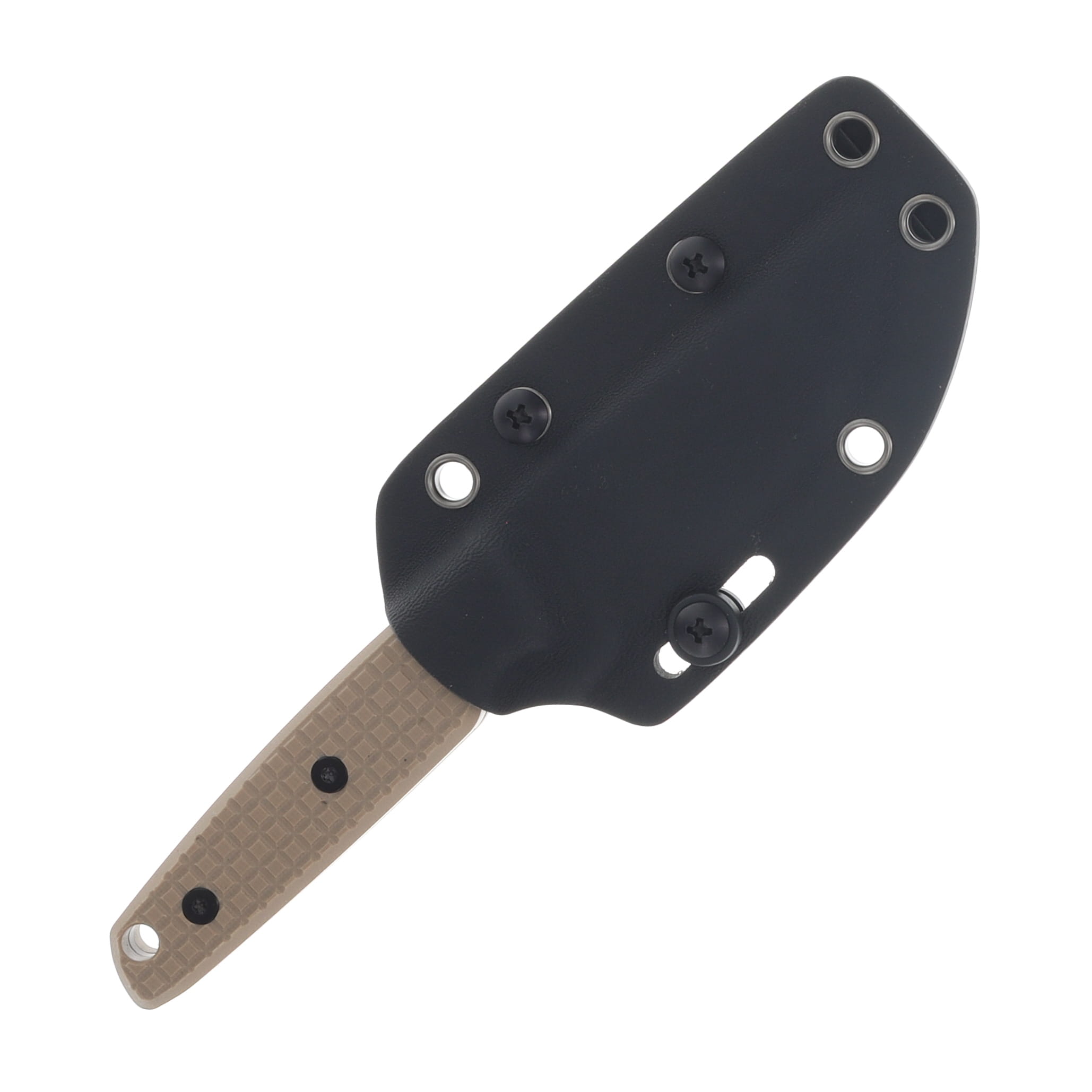 Vosteed Mink Fixed Blade Knife Destroyer Gray 14C28N/Tan G-10 D0107 View 3
