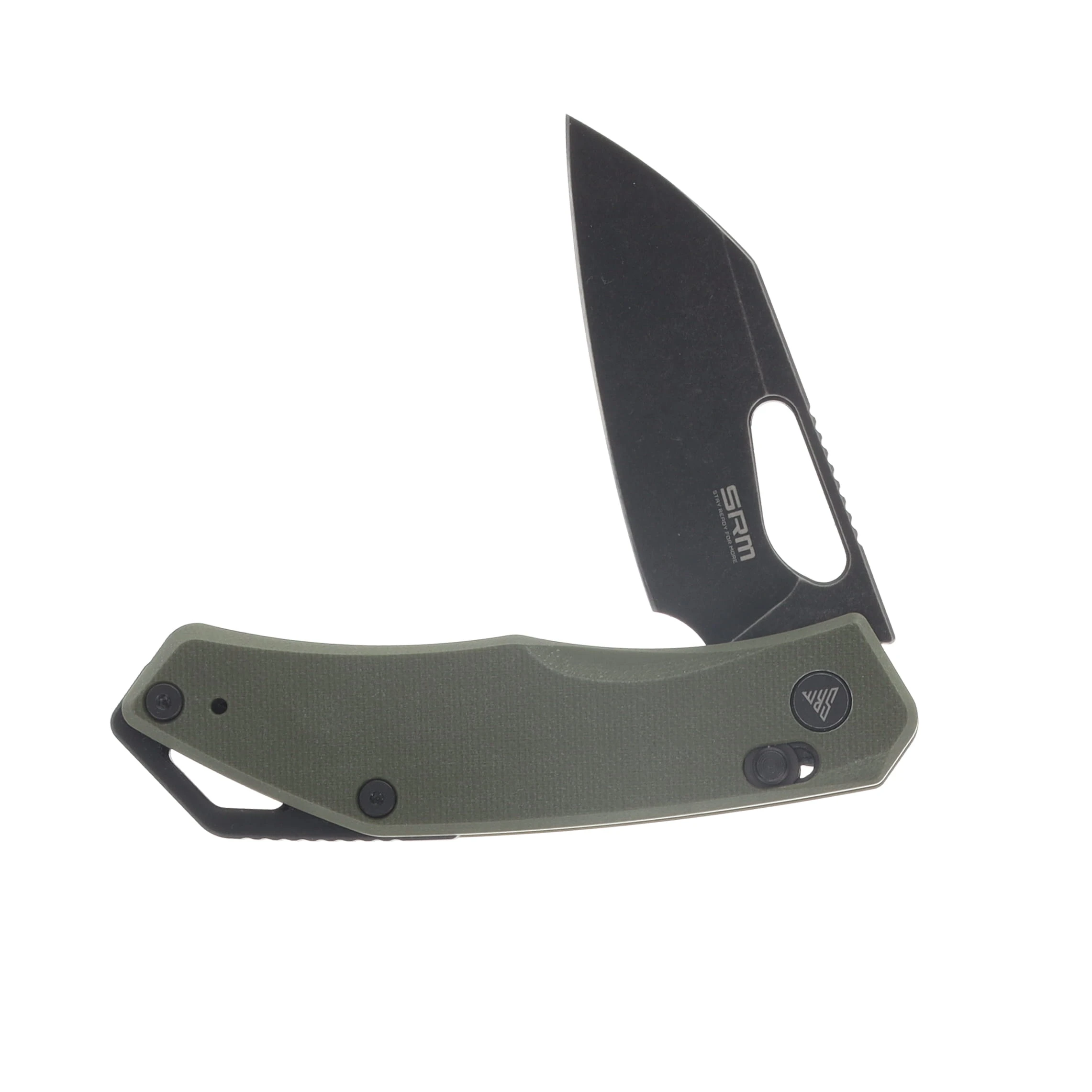 SRM Cub 261M-GP OD Green 2.87in Plain Black PVD Wharncliffe SRM-261M-GP View 3