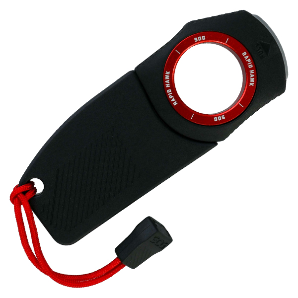 SOG Rapid Hawk Fixed Blade Neck Knife Red/Black SOG-18-30-07-43 View 3