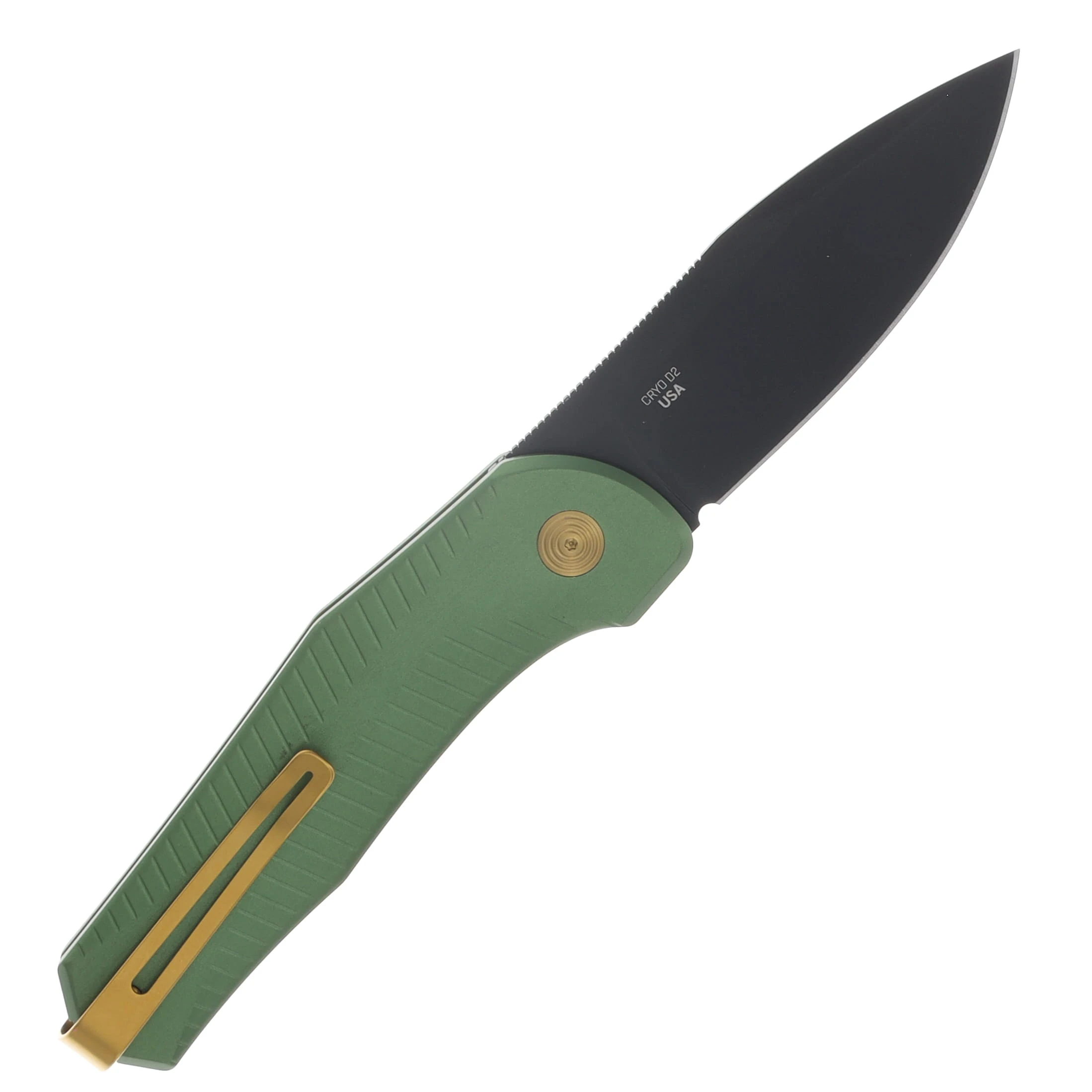 SOG Diverge Automatic Knife PVD D2/Green Aluminum SOG-15-02-03-43 View 2