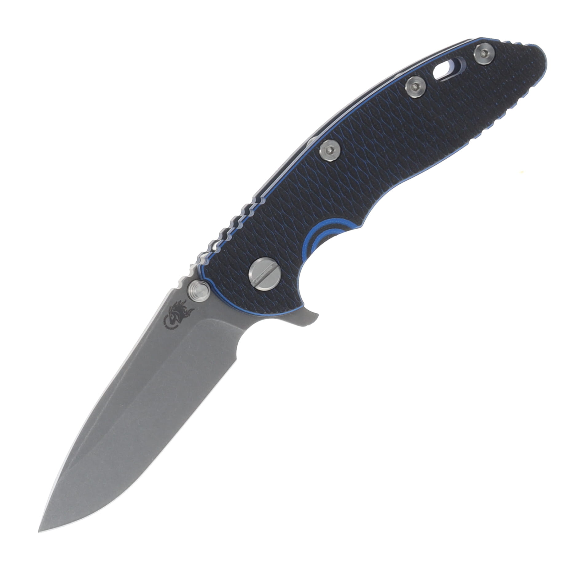 Hinderer 3.25 XM-18 Tri-Way Folding Knife Battle Blue Black-Blue G-10 Handle SW Spear Point Blade KXM325SPETWBBLBLBK View 1