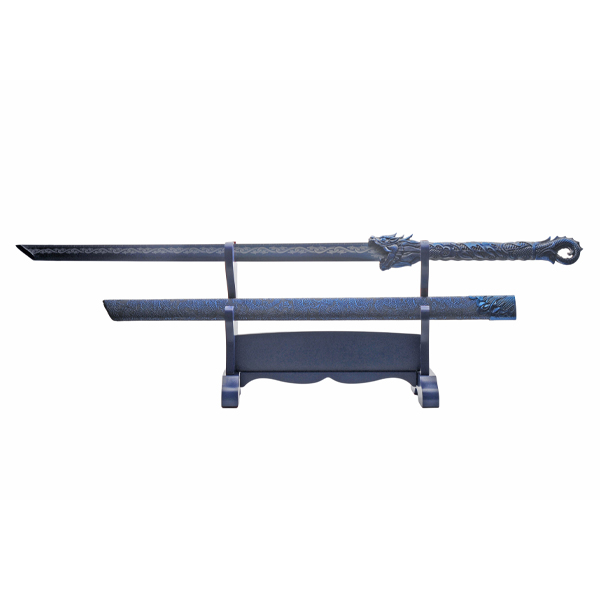 Blue Guardian Samurai Sword With Stand 27.5in Manganese Steel Blade 927017WS View 6
