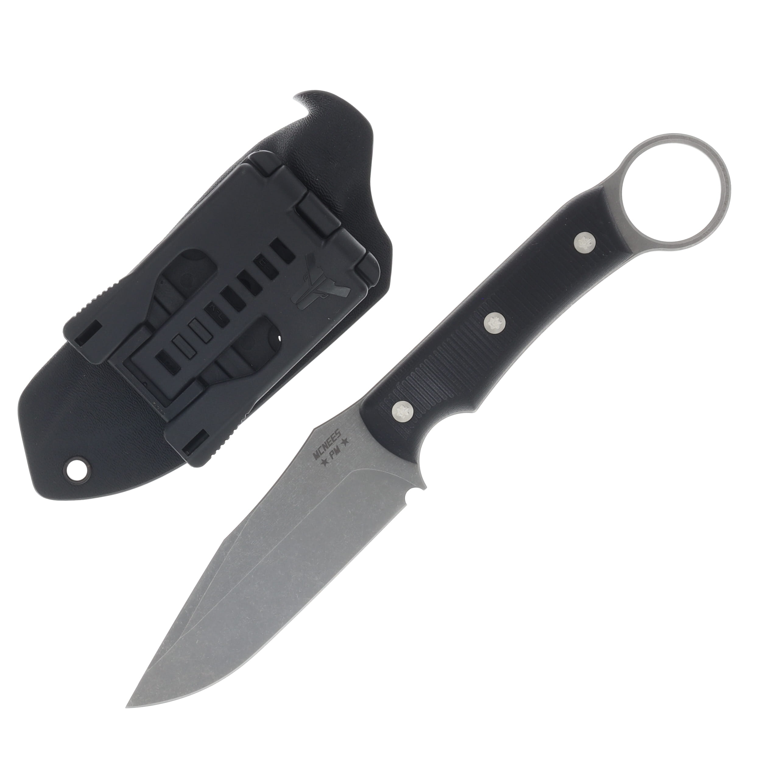 McNees FX Ringed Agent Fixed Blade Stonewash Atomic OD Green Handle MCRINGAGSWAOD View 2
