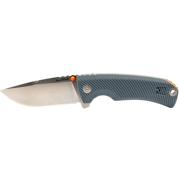SOG Tellus FLK Wolf Gray 3.65in Plain Stonewash Clip Point SOG-14-06-02-43 View 1
