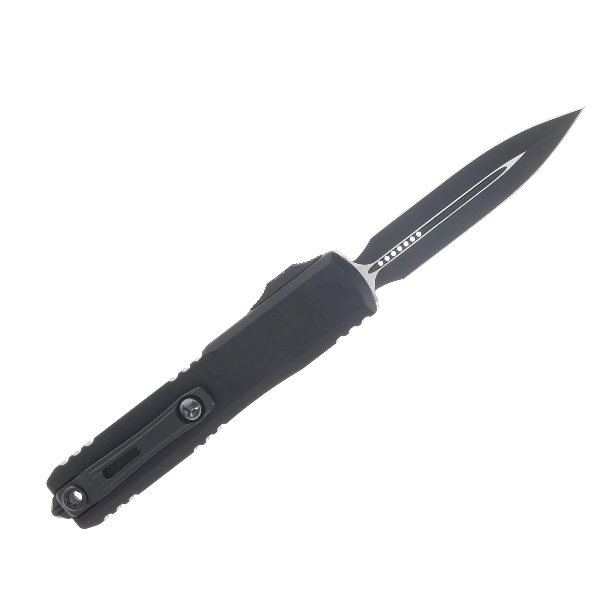 Microtech Ultratech GEN IV OTF Auto D/E Black Standard Blade Black Tactical Handle AUMT112241T View 2