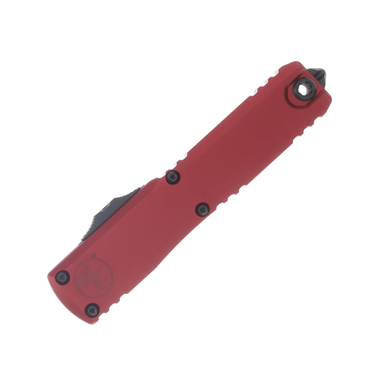 Microtech Ultratech GEN IV OTF Auto D/E Black Part Serrate Blade Merlot Handle AUMT112242MR View 4