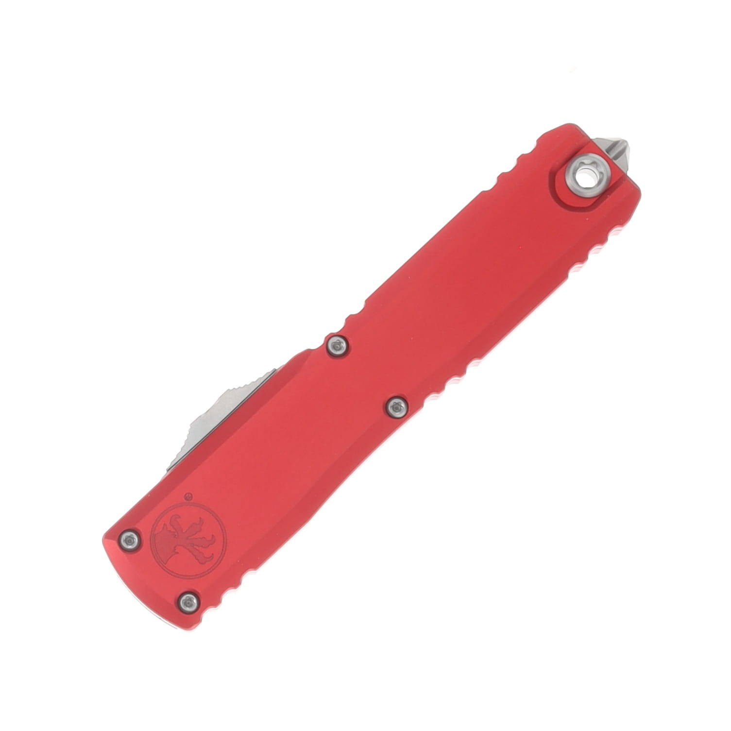 Microtech Ultratech GEN IV OTF Auto T/E Stonewash Standard Red Aluminum Handle AUMT1123410RD View 4