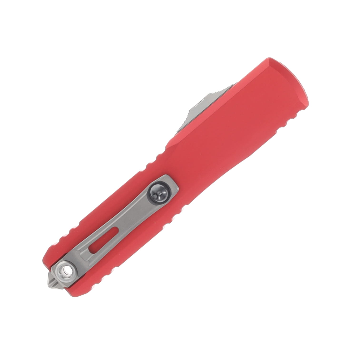 Microtech Ultratech GEN IV OTF Auto T/E Stonewash Standard Red Aluminum Handle AUMT1123410RD View 3