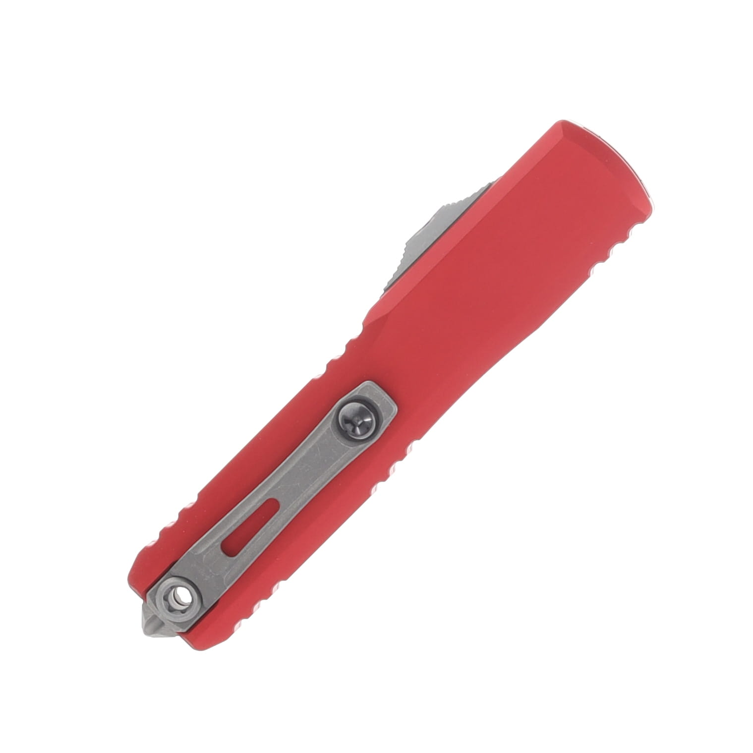 Microtech Ultratech GEN IV OTF Auto T/E Apocalyptic Full Serrate Blade Red Handle AUMT1123412APRD View 3