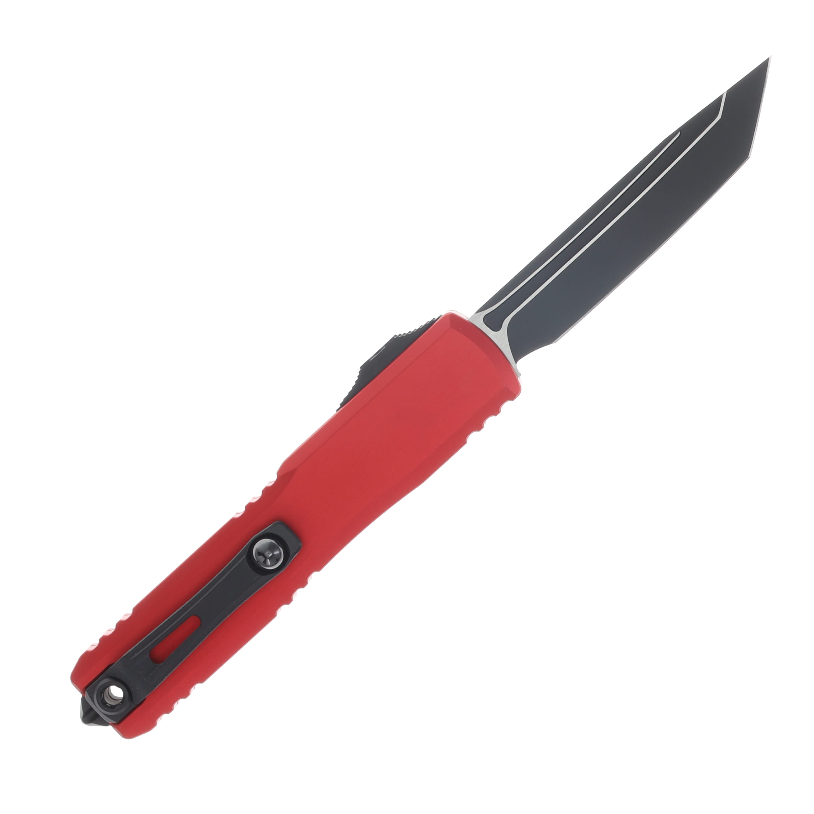 Microtech Ultratech GEN IV OTF Auto T/E Black Standard Blade Red Aluminum Handle AUMT112341RD View 2