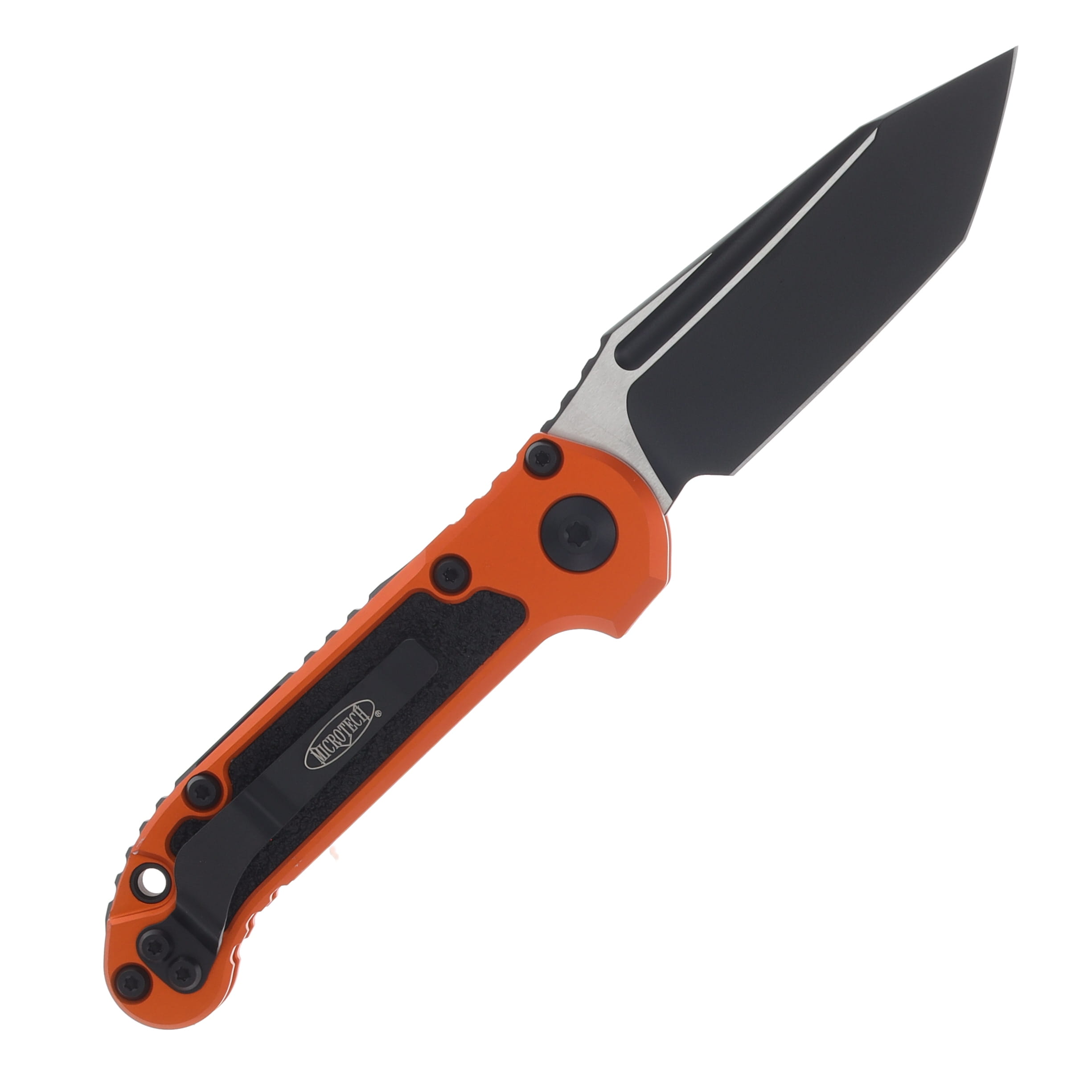 Microtech LUDT Gen III Automatic Knife Black Tanto/Orange AUMT11361OR View 2