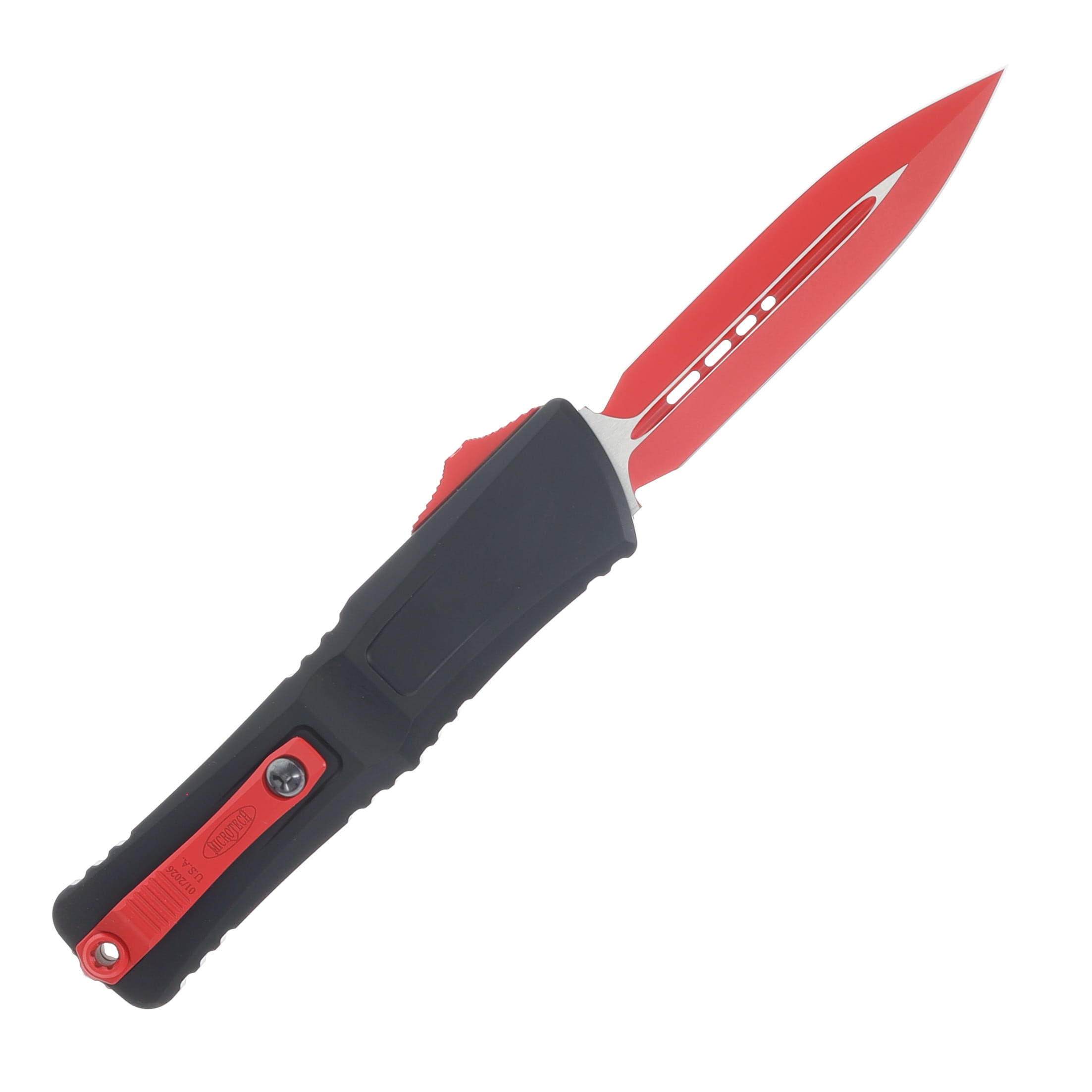 Microtech Combat Troodon GEN III OTF Auto Red Standard Blade Red Claw Black Chassis AUMT11421RDSK View 2