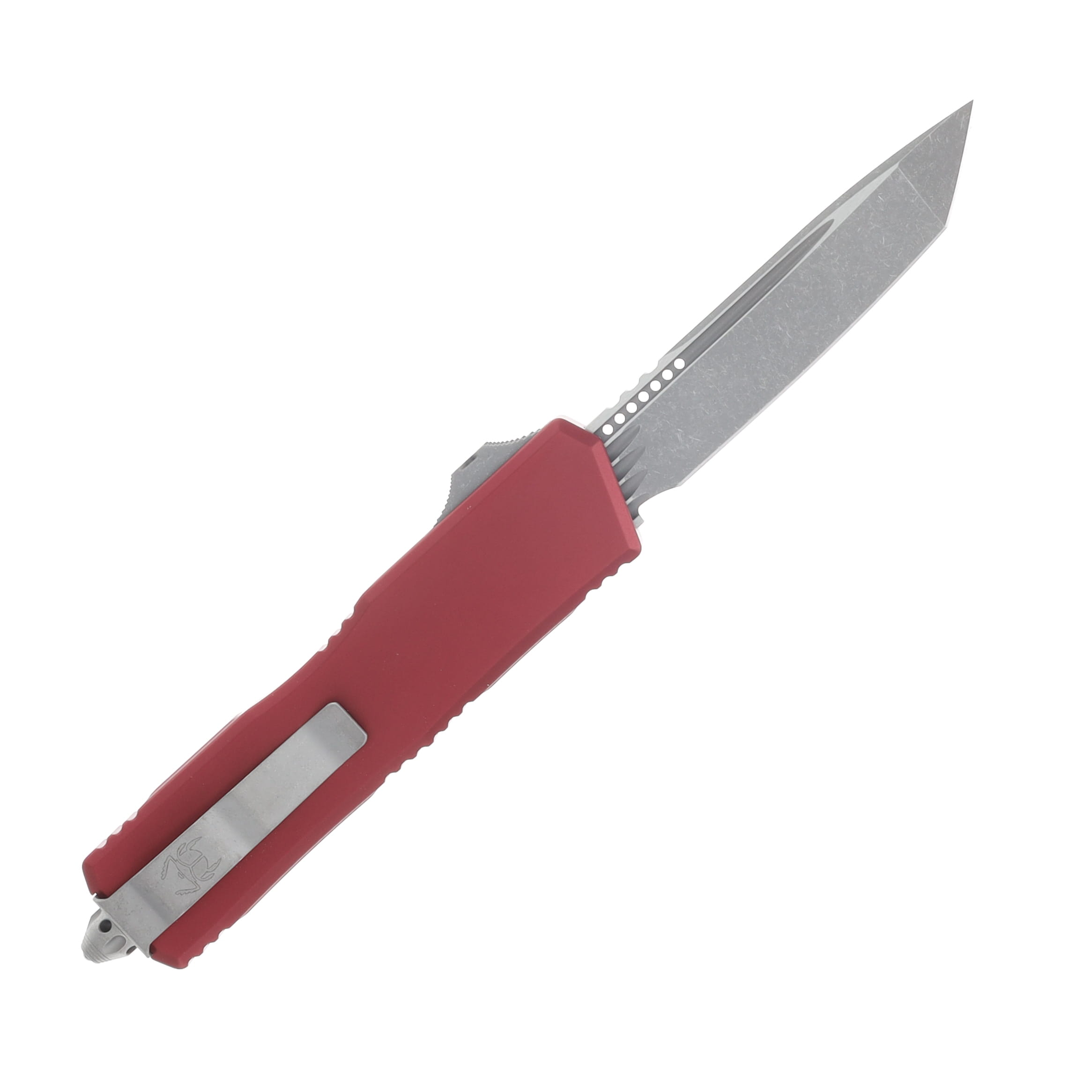 Microtech Scarab II GEN III Executive OTF Auto T/E Apocalyptic Standard Blade Merlot Handle AUMT117710APMR View 2