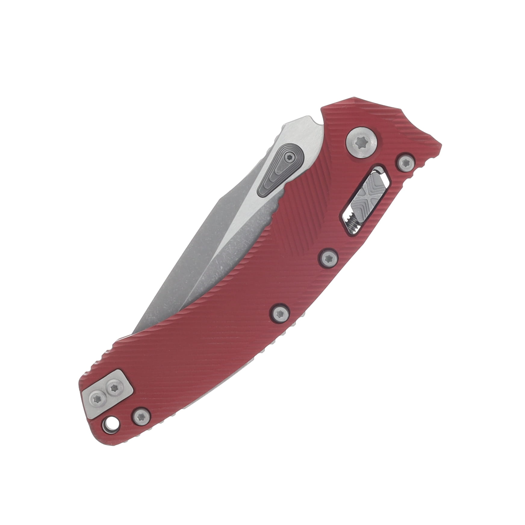 Microtech Amphibian RAM-LOK Folding Knife Apocalyptic Standard Edge/Fluted Merlot MT137RL10APFLMR View 4