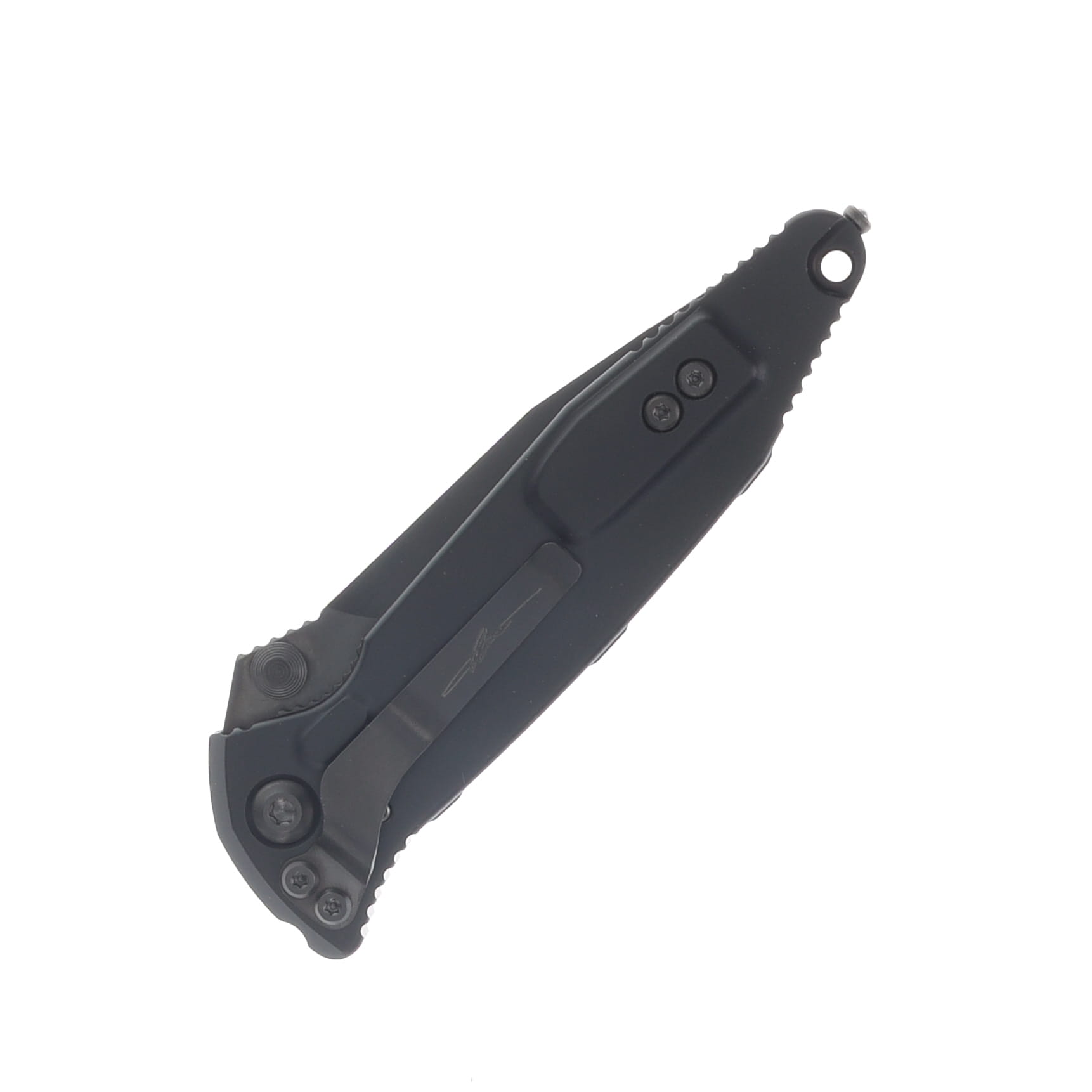 Microtech Socom Elite Manual Folder Spearpoint Standard Shadow DLC Carbon Fiber Insert Signature Series MT1601DLCTCFISS View 4