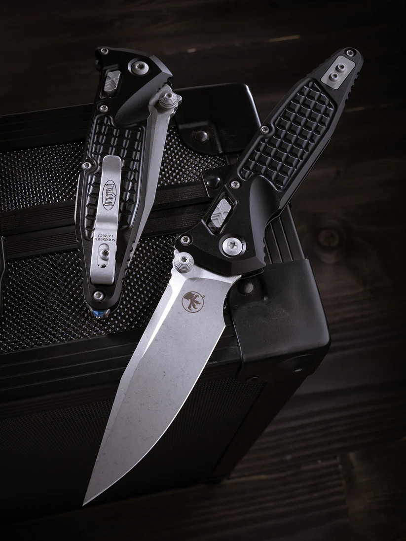 Microtech Socom Elite RAM-LOK Manual Folder S/E Apocalyptic Standard Frag Aluminum Black MT160RL10APFR View 6