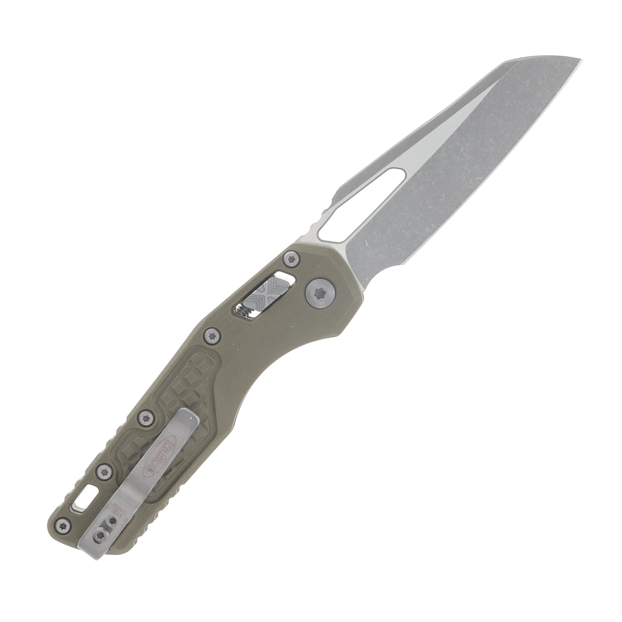 Microtech MSI S/E Folding Knife OD Green G10 Frag - Apocalyptic Blade MT21010APFRGTOD View 2