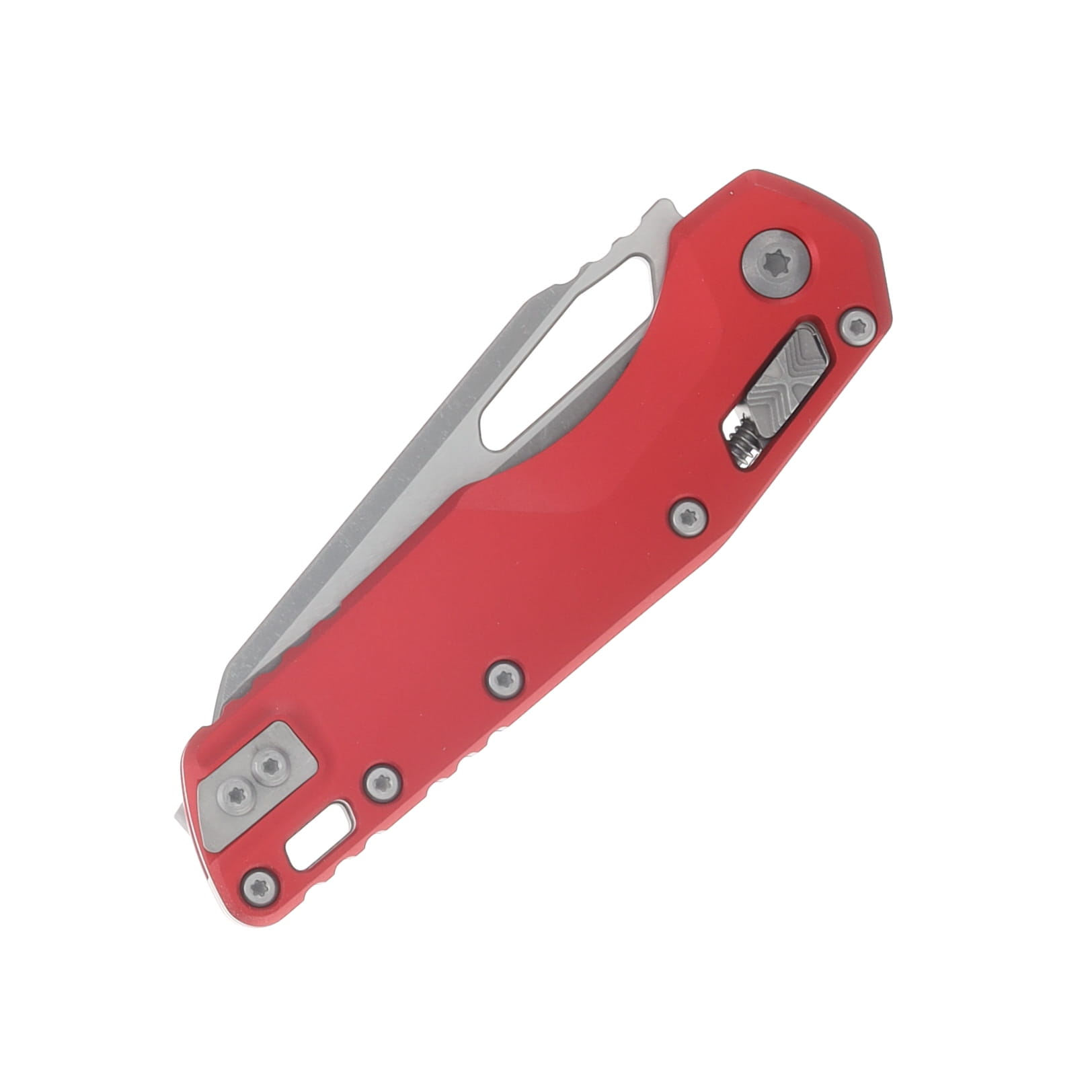 Microtech MSI S/E Folding Knife Red Aluminum - Apocalyptic Blade MT21010APRD View 4