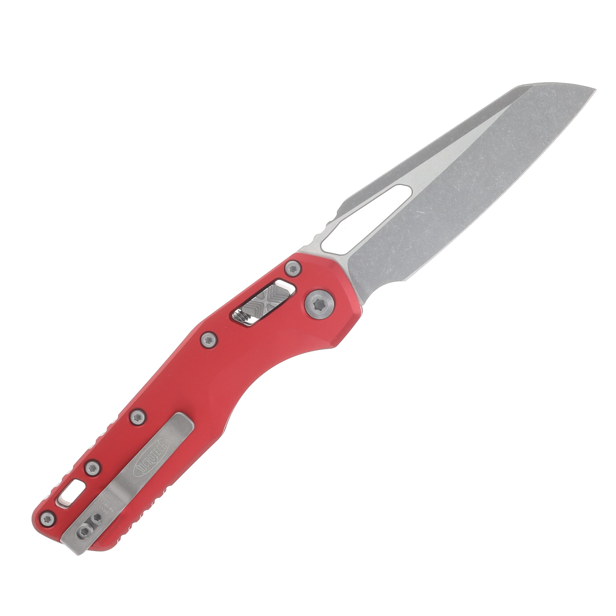 Microtech MSI S/E Folding Knife Red Aluminum - Apocalyptic Blade MT21010APRD View 2