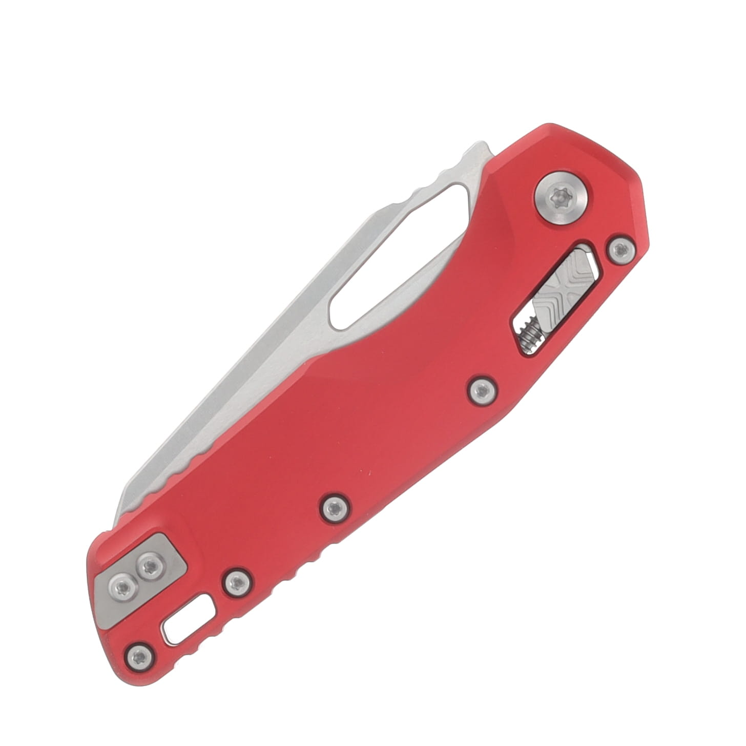 Microtech MSI S/E Folding Knife Red Aluminum - Stonewash Blade MT21010RD View 4
