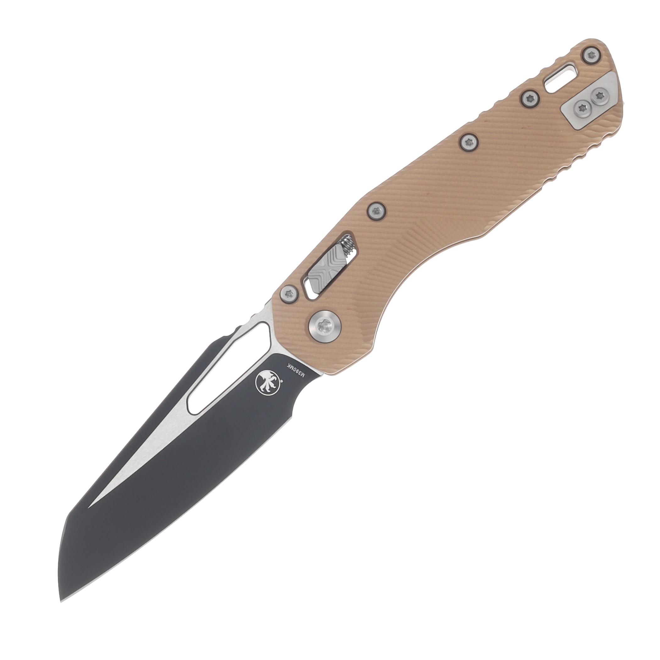 Microtech MSI S/E Folding Knife Brown Fluted Alum 2-Tone Black Blade MT2101FLBN View 1
