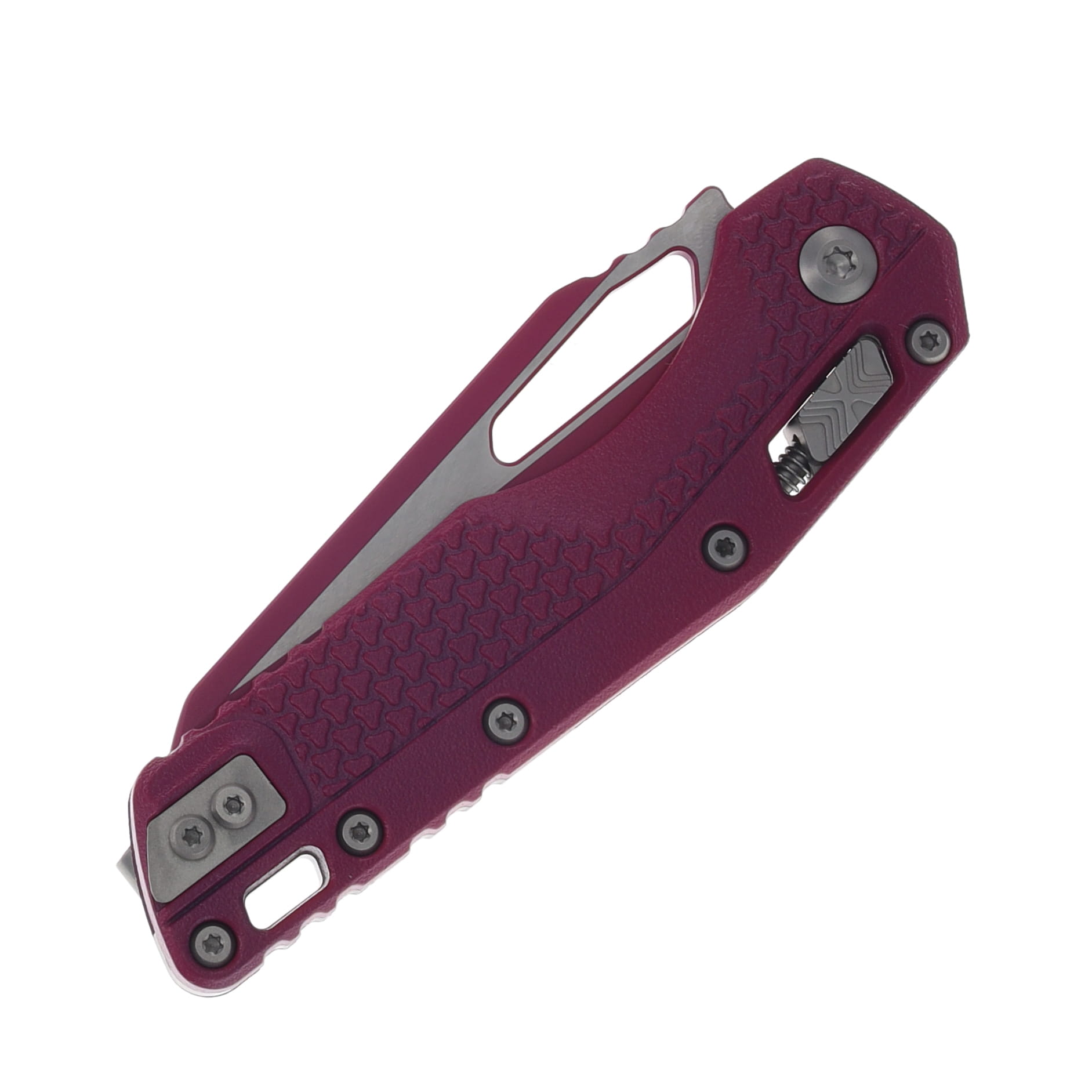 Microtech MSI Manual Folder S/E Tri-Grip Polymer Sangria Cerakote Standard MT210T1PMCSR View 6