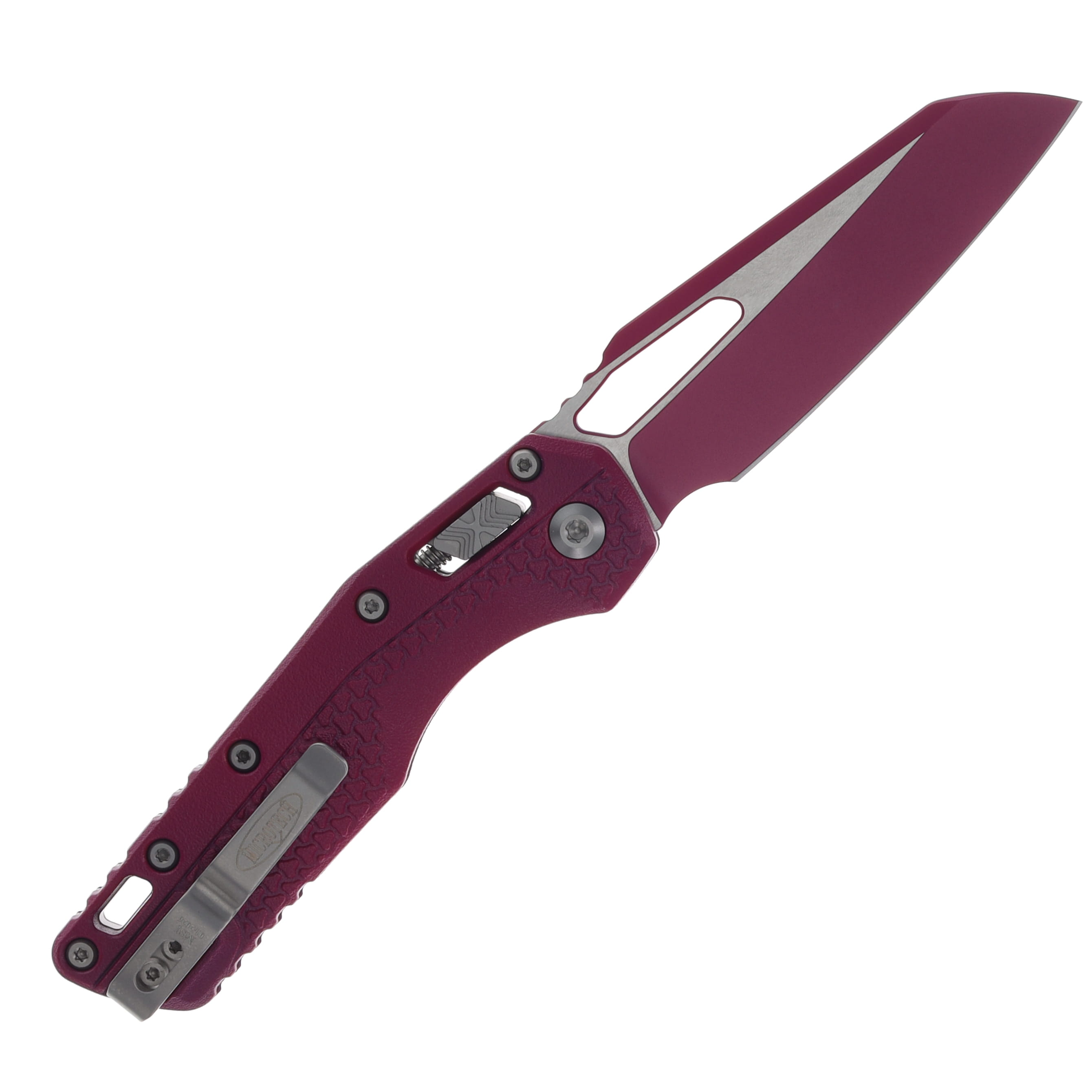 Microtech MSI Manual Folder S/E Tri-Grip Polymer Sangria Cerakote Standard MT210T1PMCSR View 2