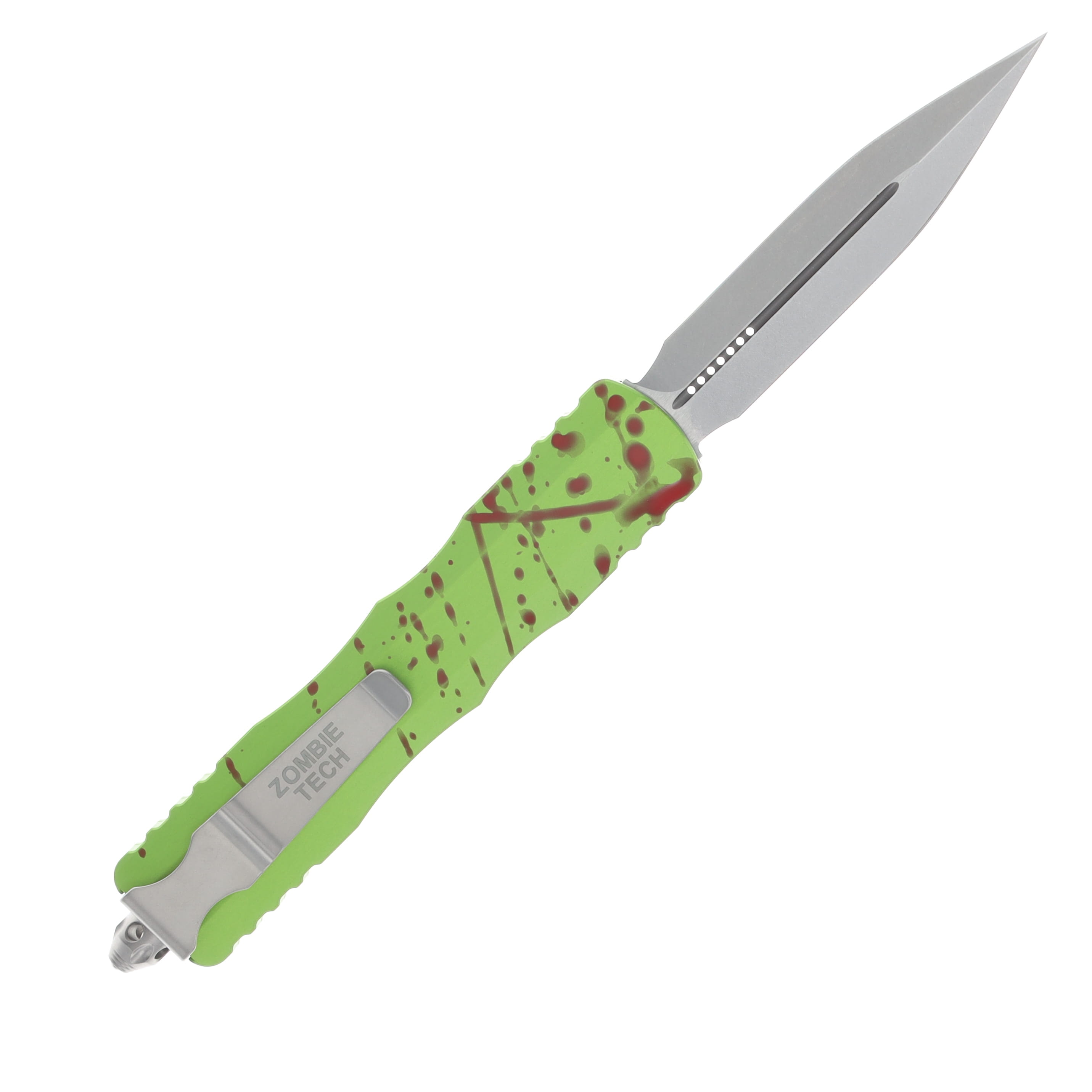 Microtech Dirac Delta OTF Automatic Knife Plain Edge Stonewash D/E Zombie-Tech AUMT22710Z View 2