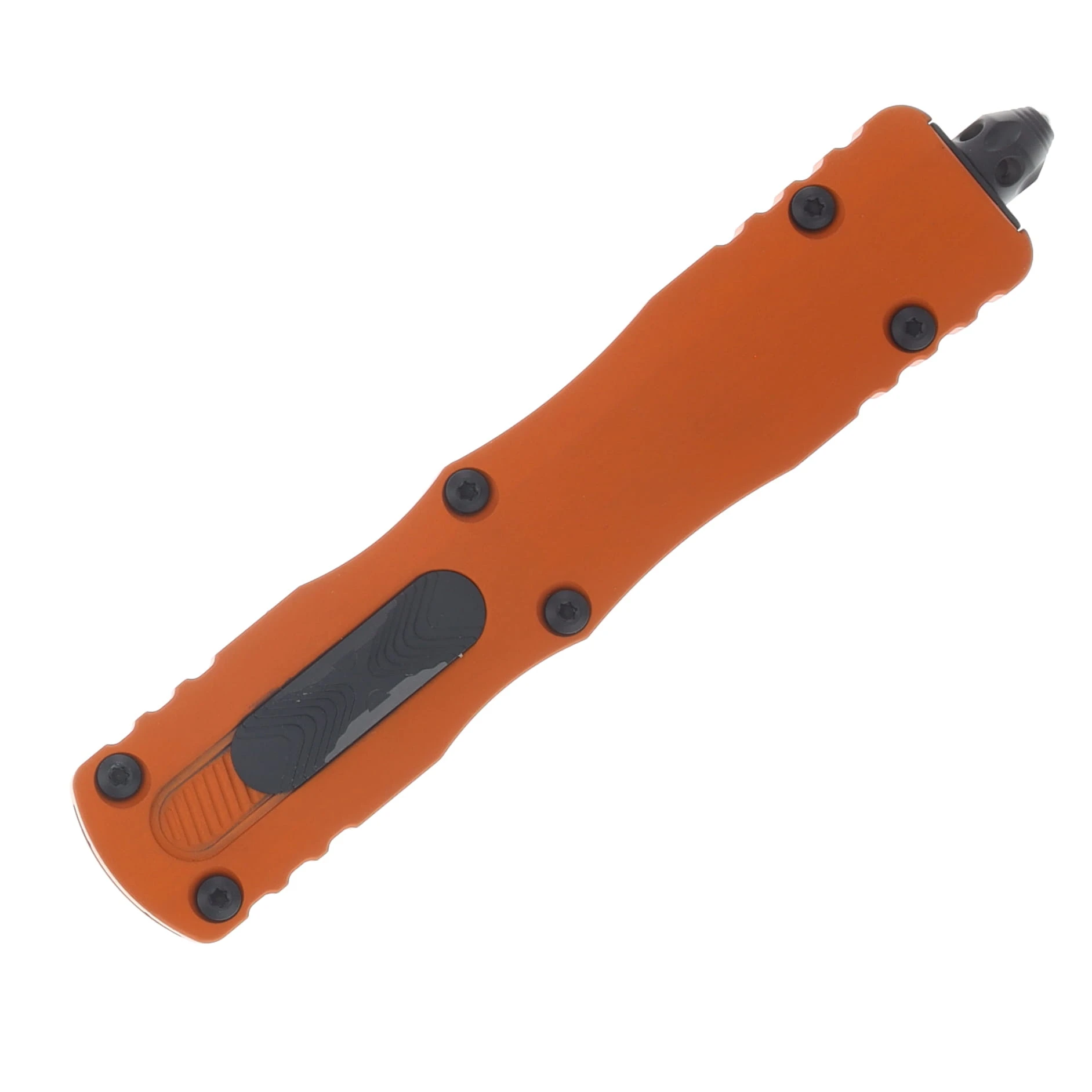 Microtech Dirac Delta OTF Automatic Knife Plain Edge Black D/E Tangerine Orange AUMT2271OT View 3