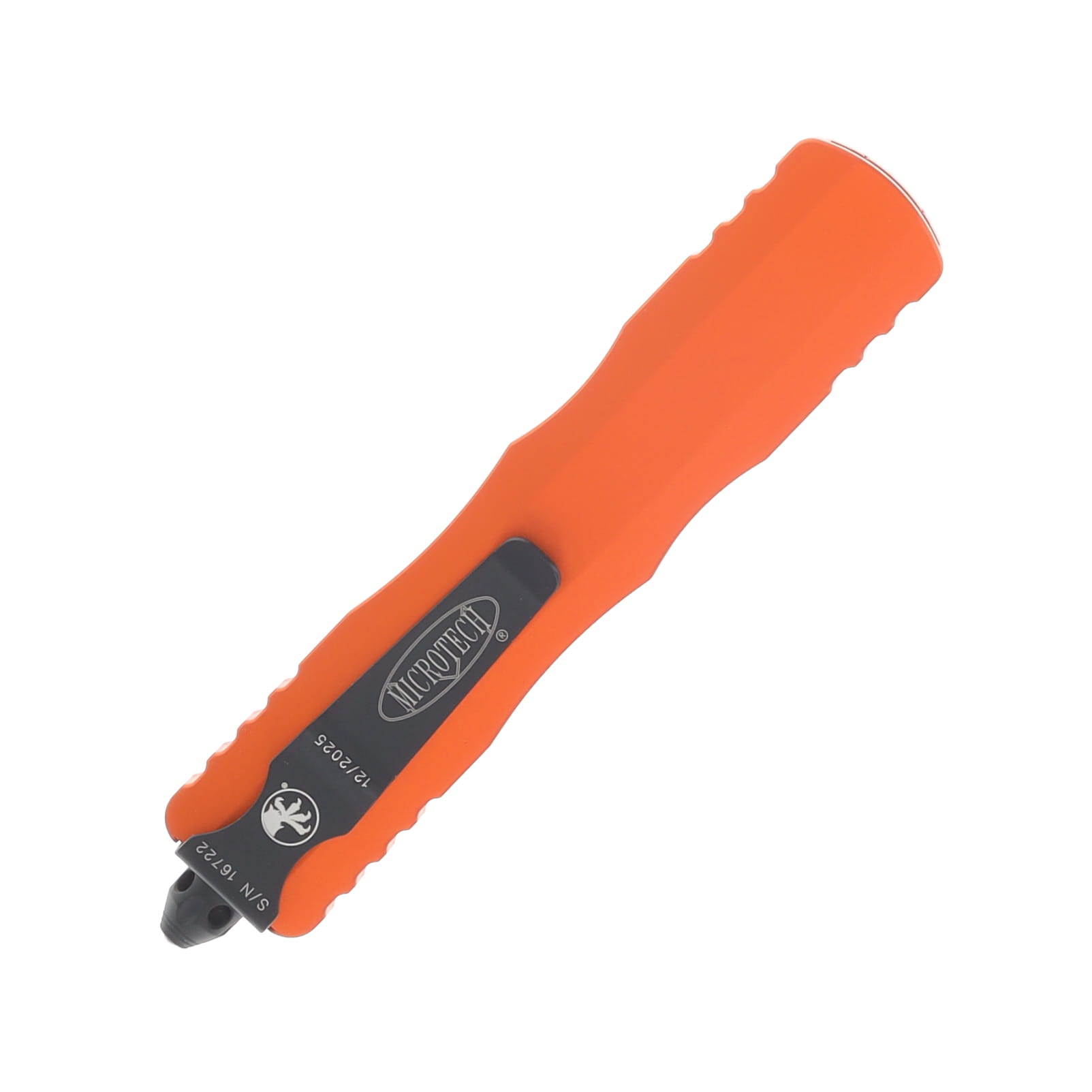 Microtech Dirac Delta OTF Automatic Knife Partially Serrated Black D/E Orange AUMT2272OR View 4