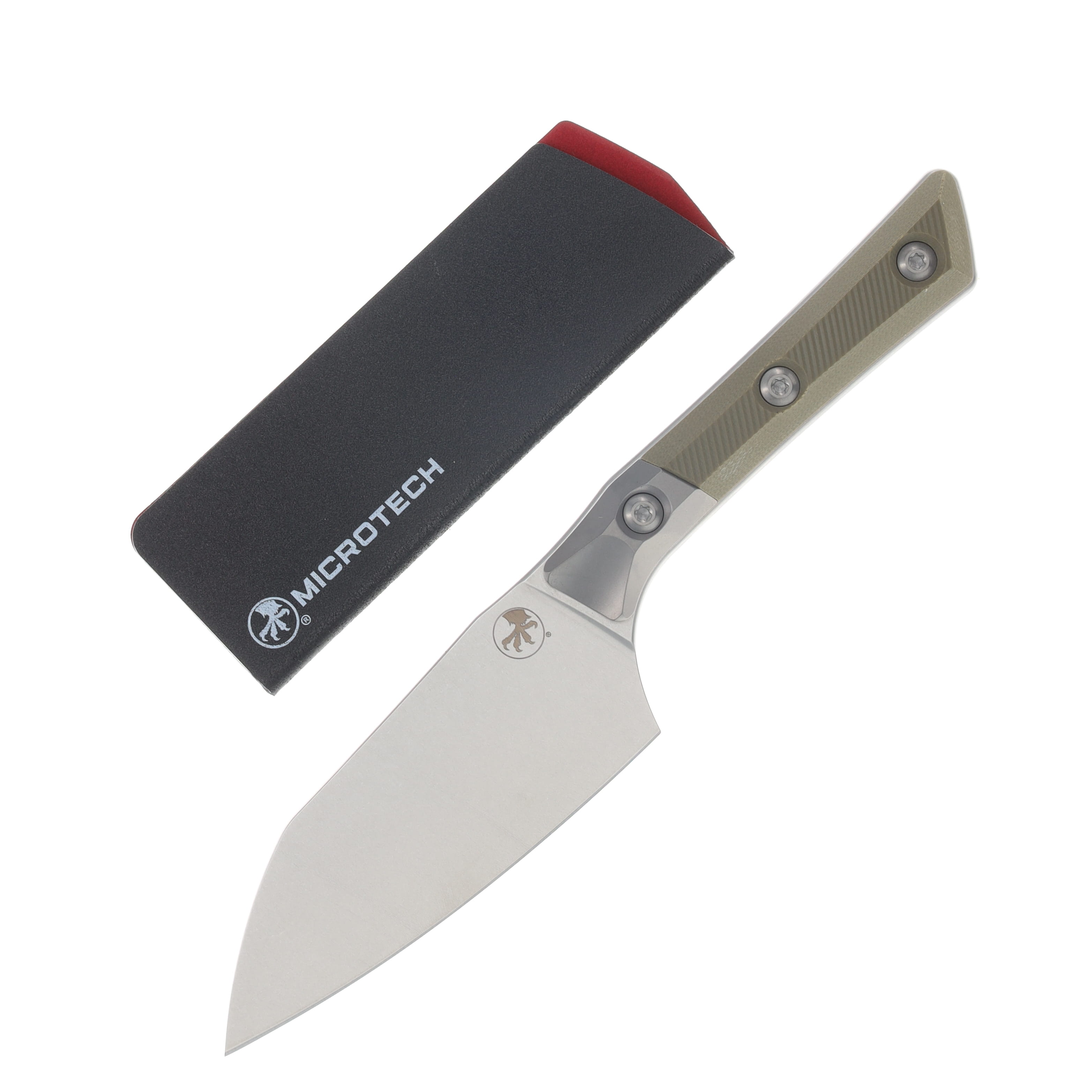 Microtech 4.2in Santoku Knife SW Standard Blade W/ Bolster OD Green G-10 Handle MT3300B10OD View 1