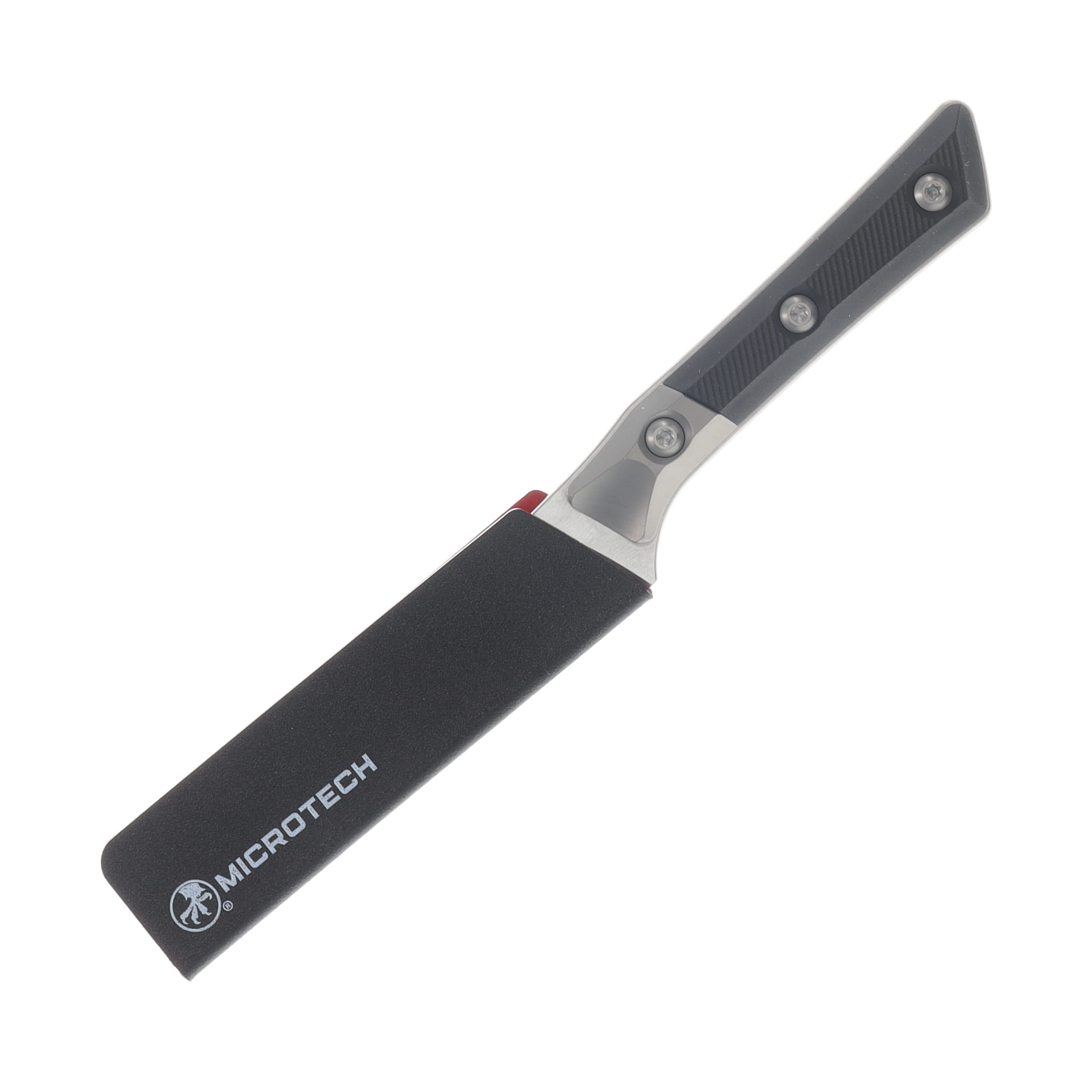Microtech 4.5in Steak Knife 4 Pc Set Stonewash Standard Blades Black G-10 Handles MT3600B10SETBK View 7