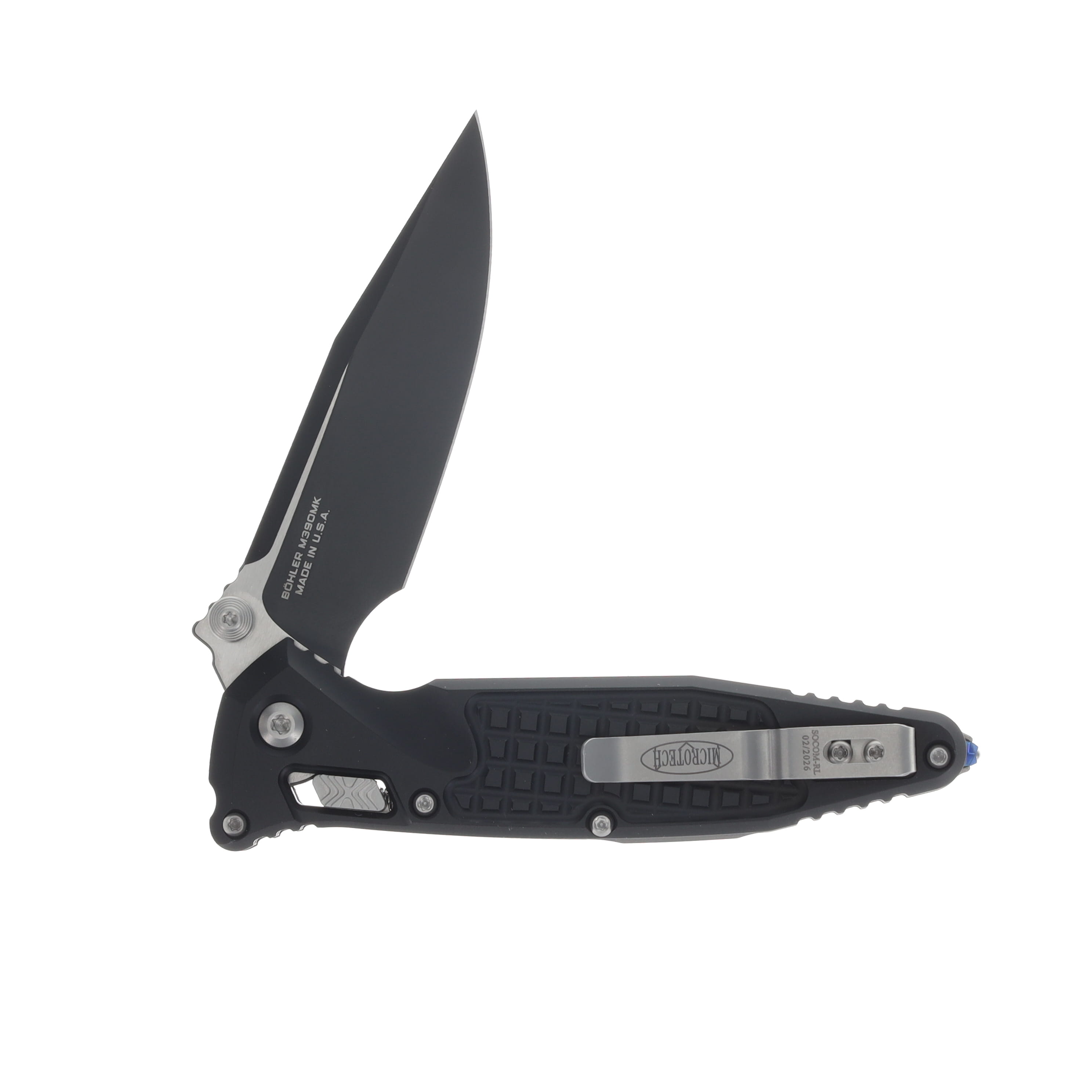 Microtech Socom Elite RAM-LOK Manual Folder S/E Black Blade Black Frag Aluminum MT160RL1FR View 4