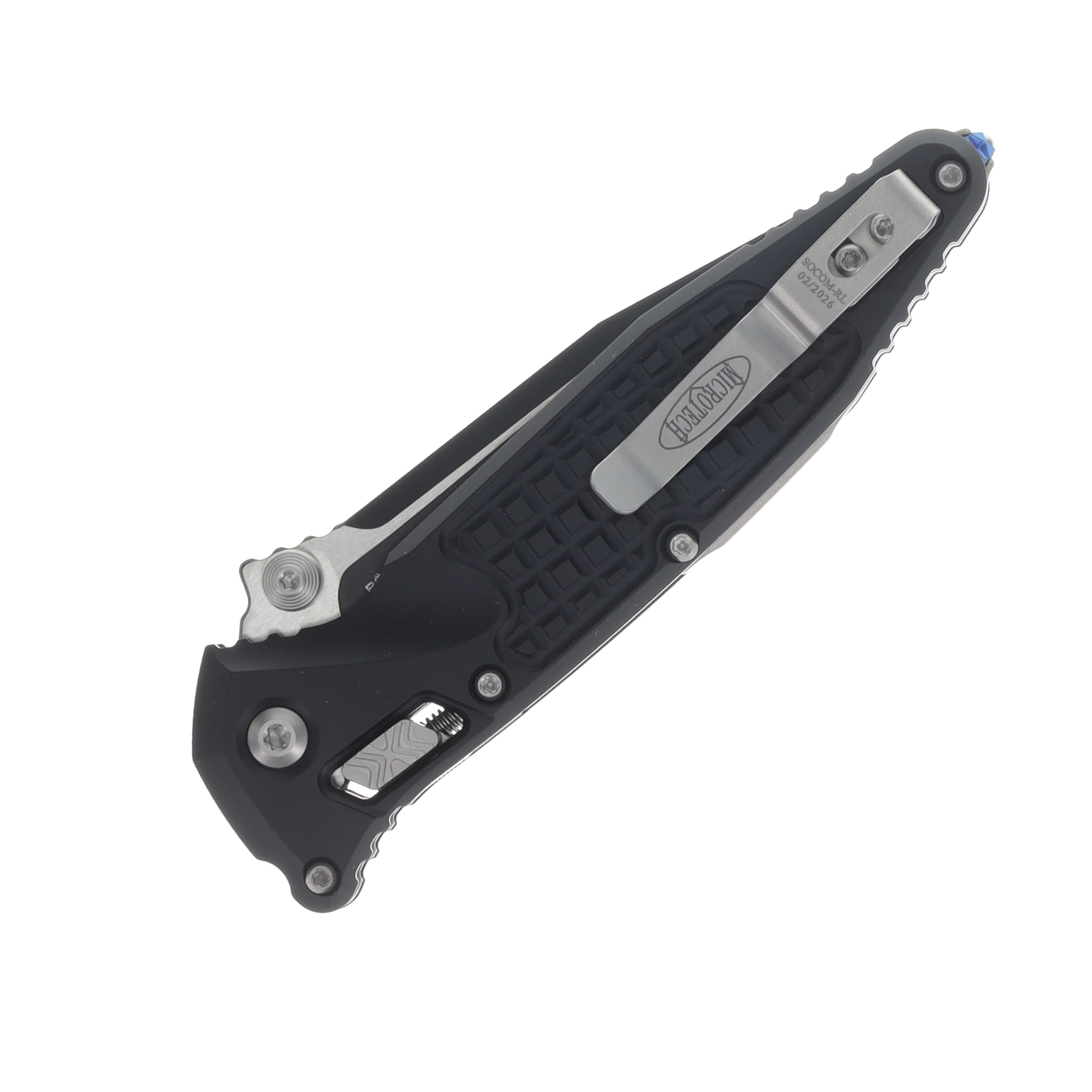 Microtech Socom Elite RAM-LOK Manual Folder S/E Black Blade Black Frag Aluminum MT160RL1FR View 5