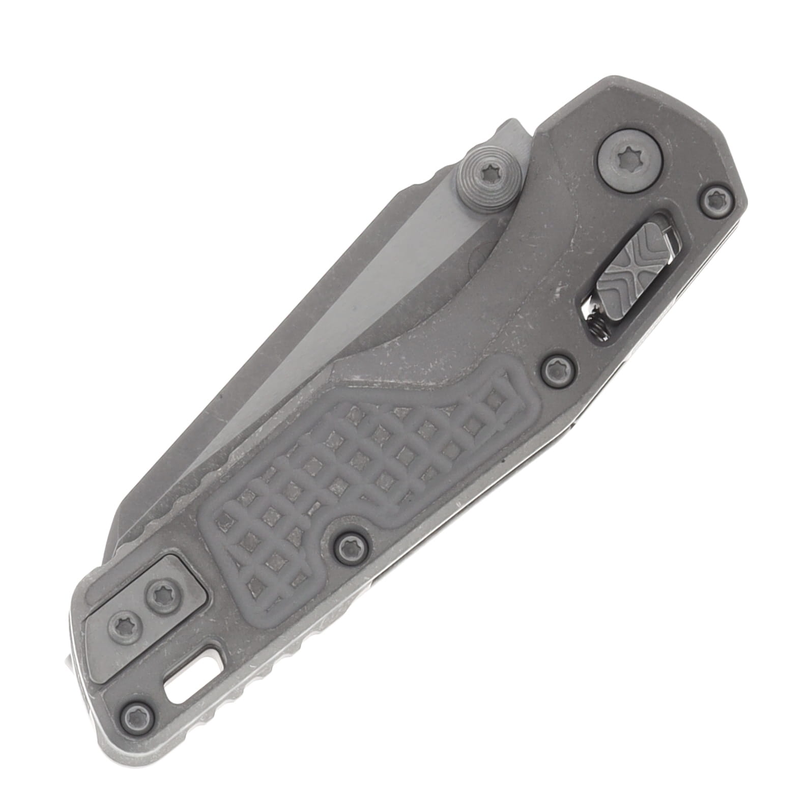 Marfione MSI Mini Crossbar Lock Partially Serrated Apocalyptic M390MK/Apocalyptic Frag Patterned Titanium MT210M11APFRMS1 View 6