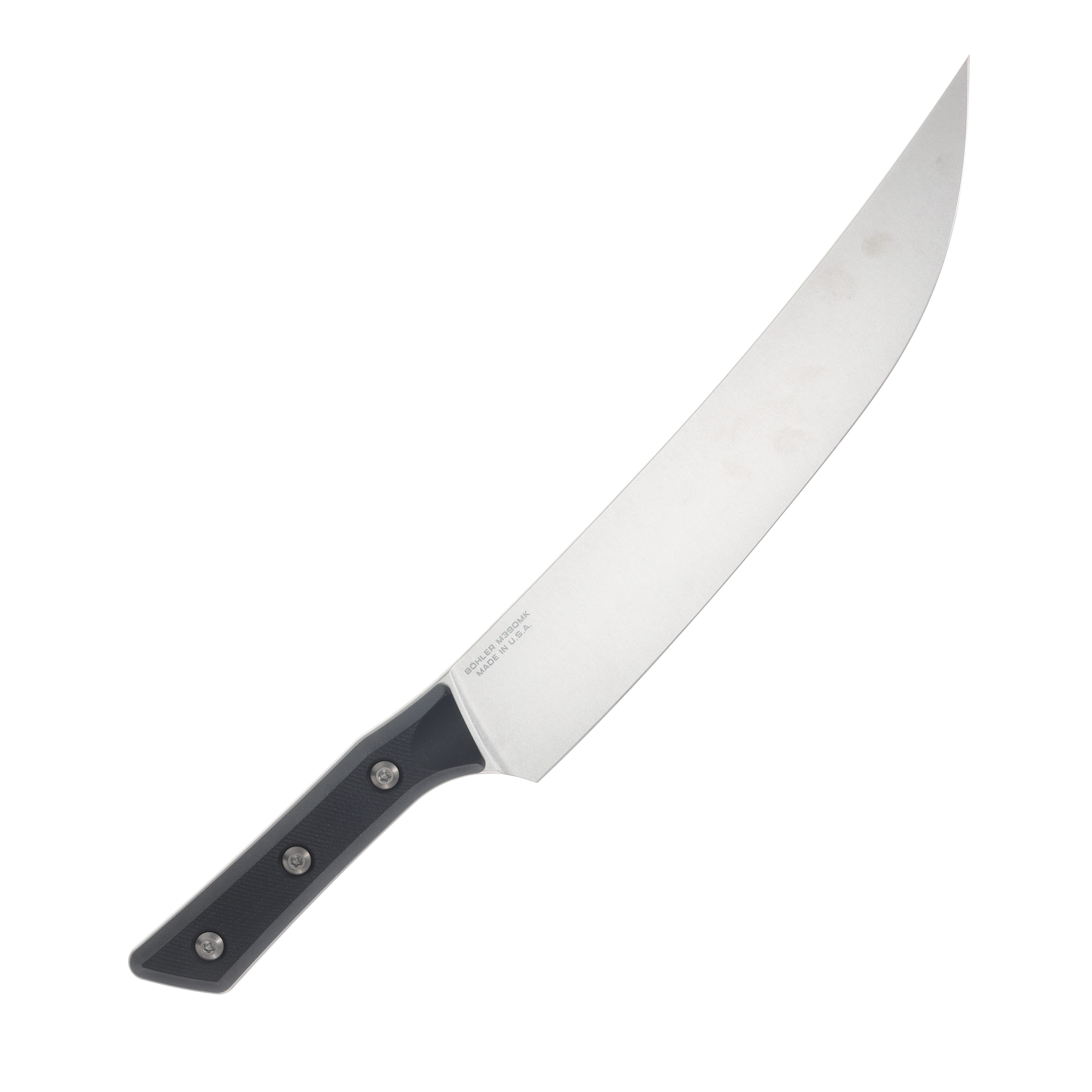 Microtech 10in Butcher Knife Stonewash Standard Blade Black G-10 Handle MT380010BK View 4