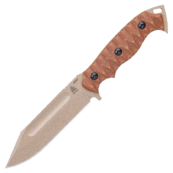 TOPS M-PAT Fixed Blade Survival Knife Tan 4.88in Coyote Clip Point TPMPAT-01 View 1