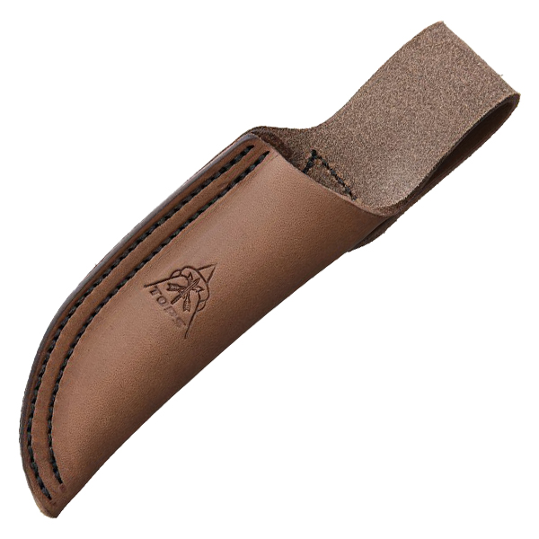 TOPS Bull Trout Fixed Blade Brown Micarta 2.75in Tumbled Drop Point TPBLTT-01 View 2