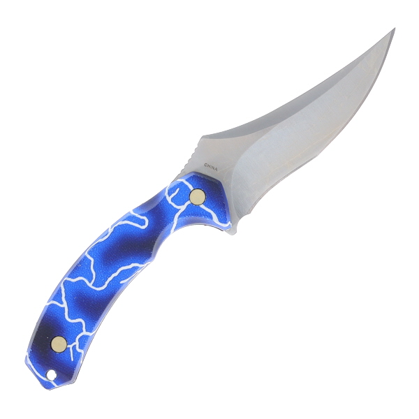 Frost Ocoee River Skinner Fixed Blade Blue Camo Lightning ABS Handle W/Nylon Sheath FROC125BBL View 2