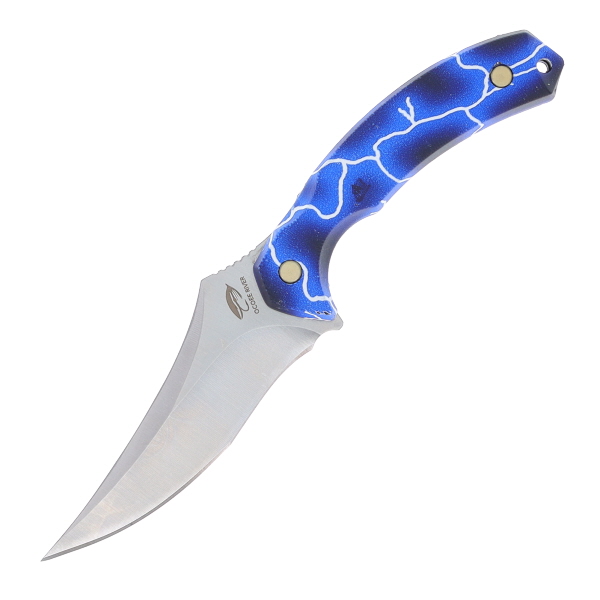 Frost Ocoee River Skinner Fixed Blade Blue Camo Lightning ABS Handle W/Nylon Sheath FROC125BBL View 1