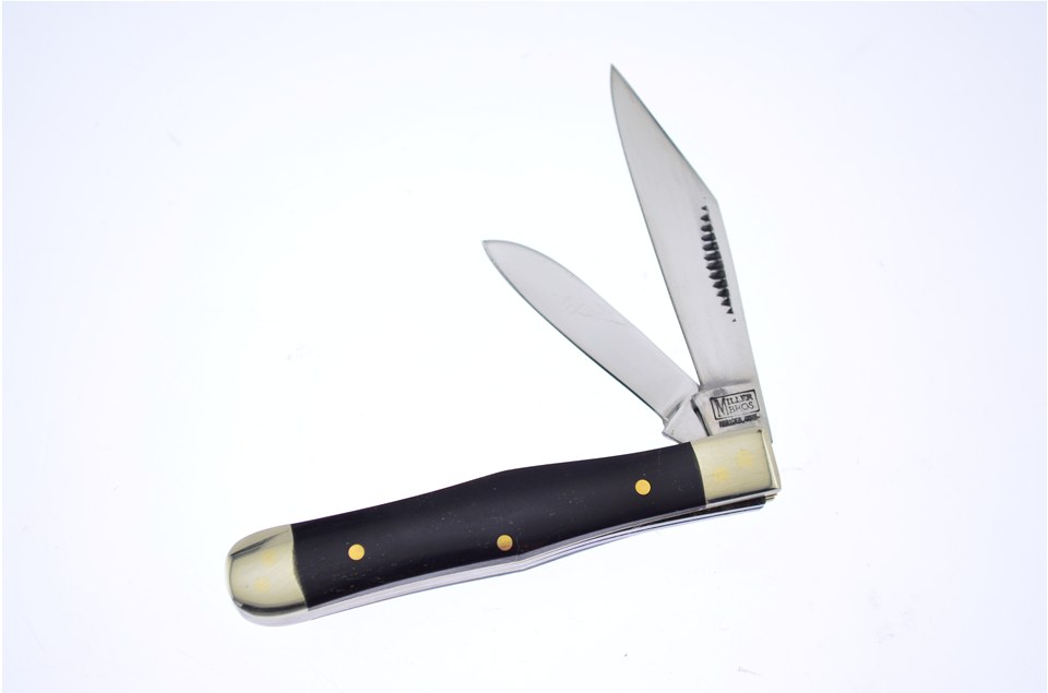 Frost Cutlery Miller Bros Cape Buffalo Horn Coke Bottle Folding Knife FRMBS085CBH View 1