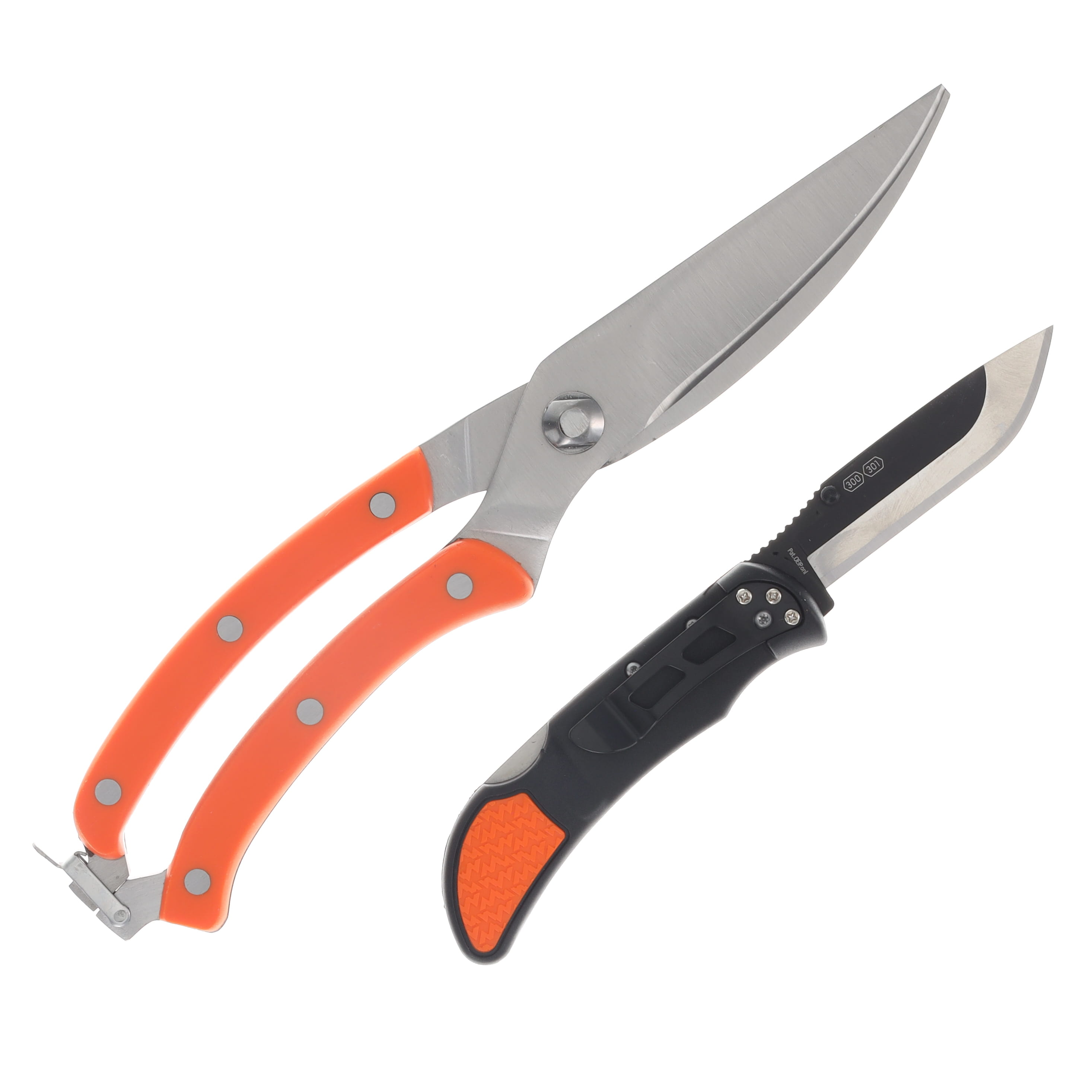 Outdoor Edge Razor Orange – Black 3in Plain Dual Drop Point – Game Shears OEP26R30GS-2C View 2