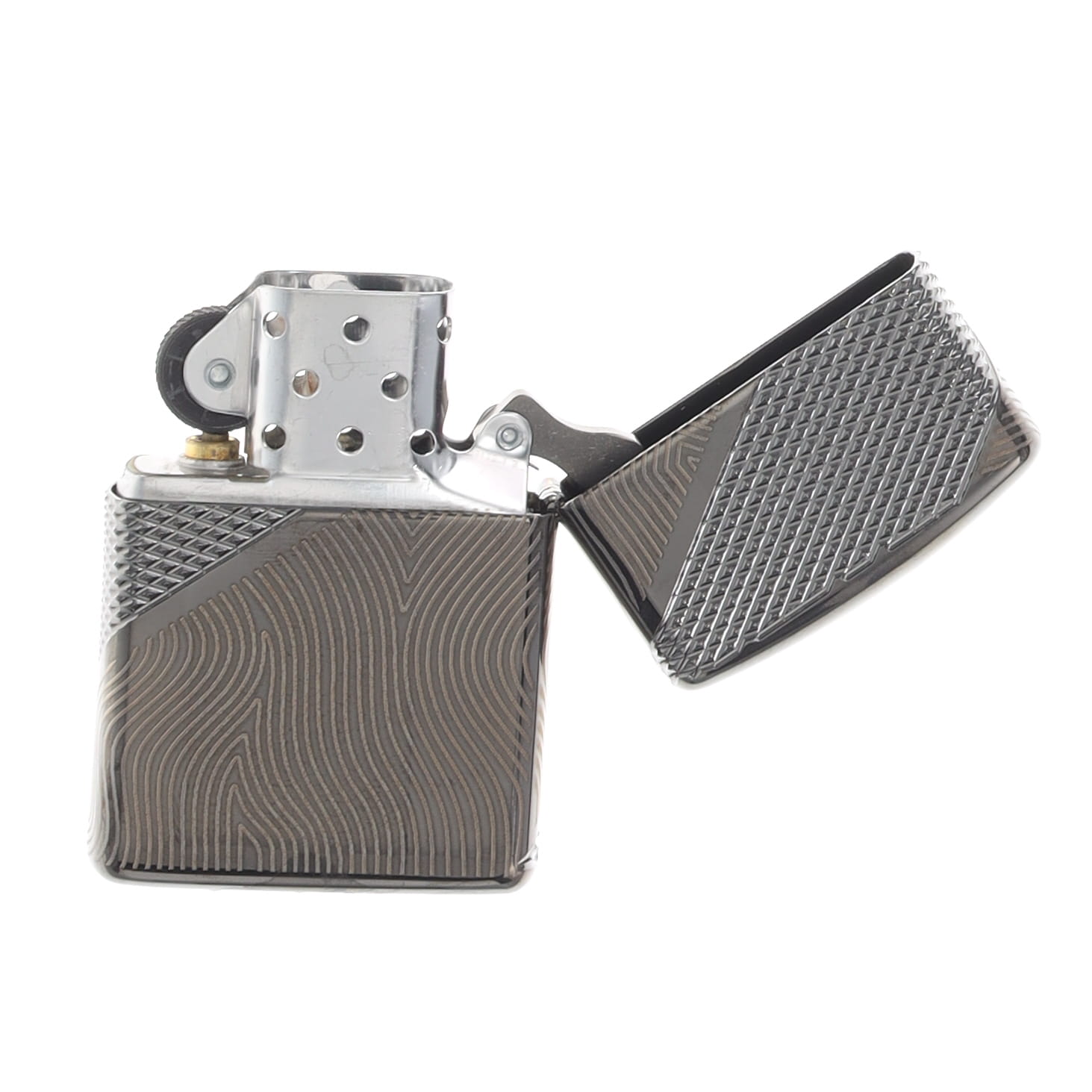 Zippo Z Pattern Design Multicut 360 Photo Image High Polish Black ZP46928 View 7